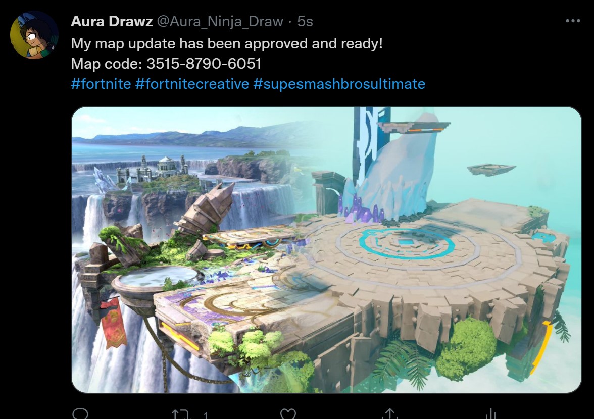 Super smash bros recreations map! 351587906051 r/FortniteCreative