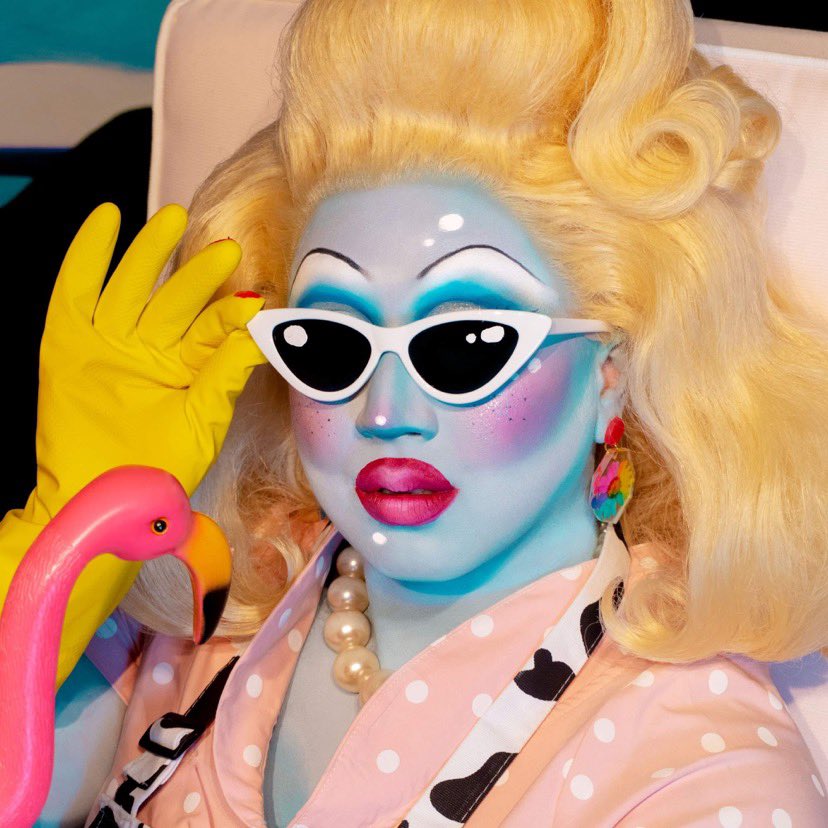 Rock M. Sakura painted as Juno Birch! 👽🛸 r/rupaulsdragrace