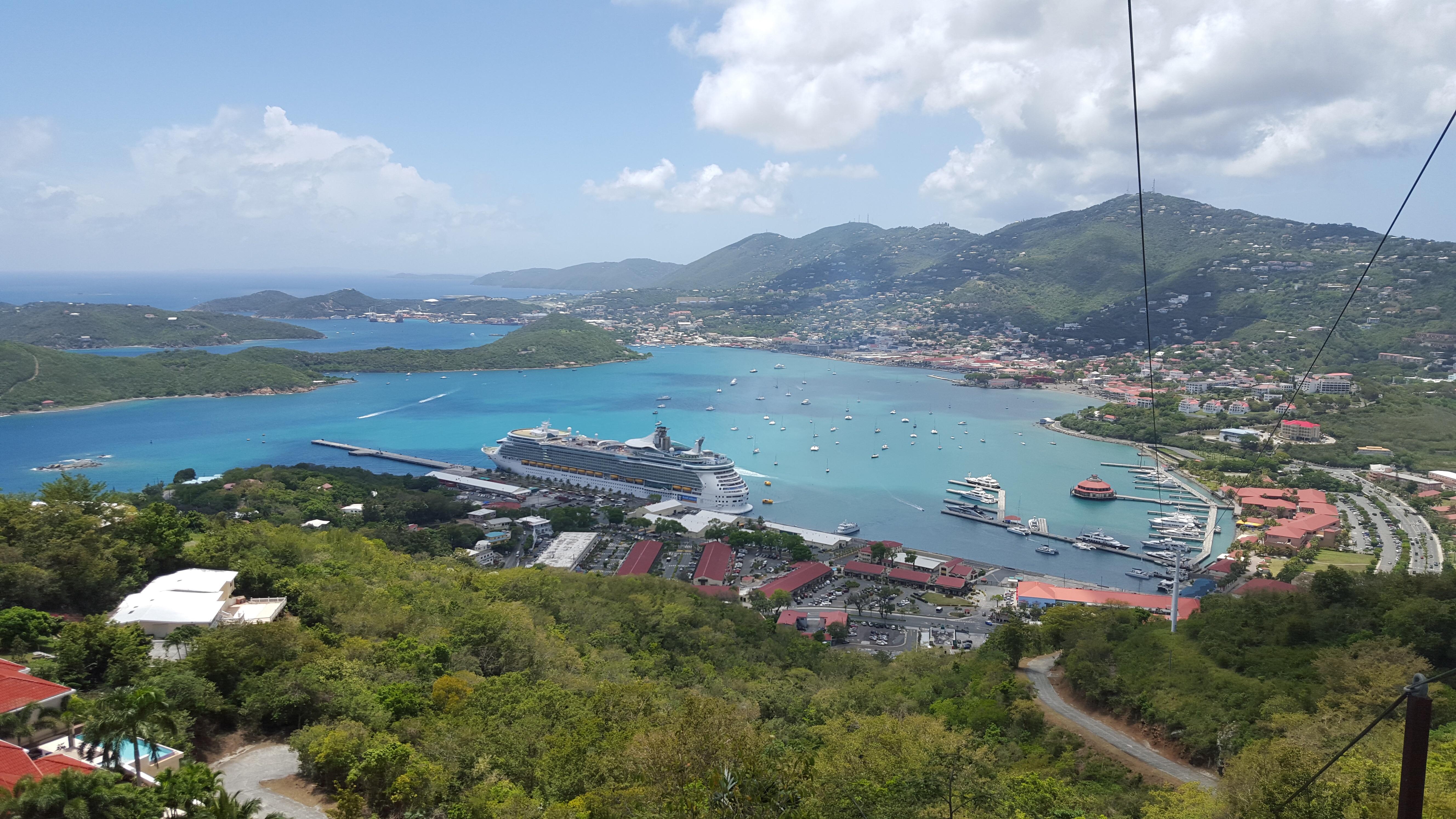 The view from Paradise Point in CharlotteAmalie, St. Thomas r/pics