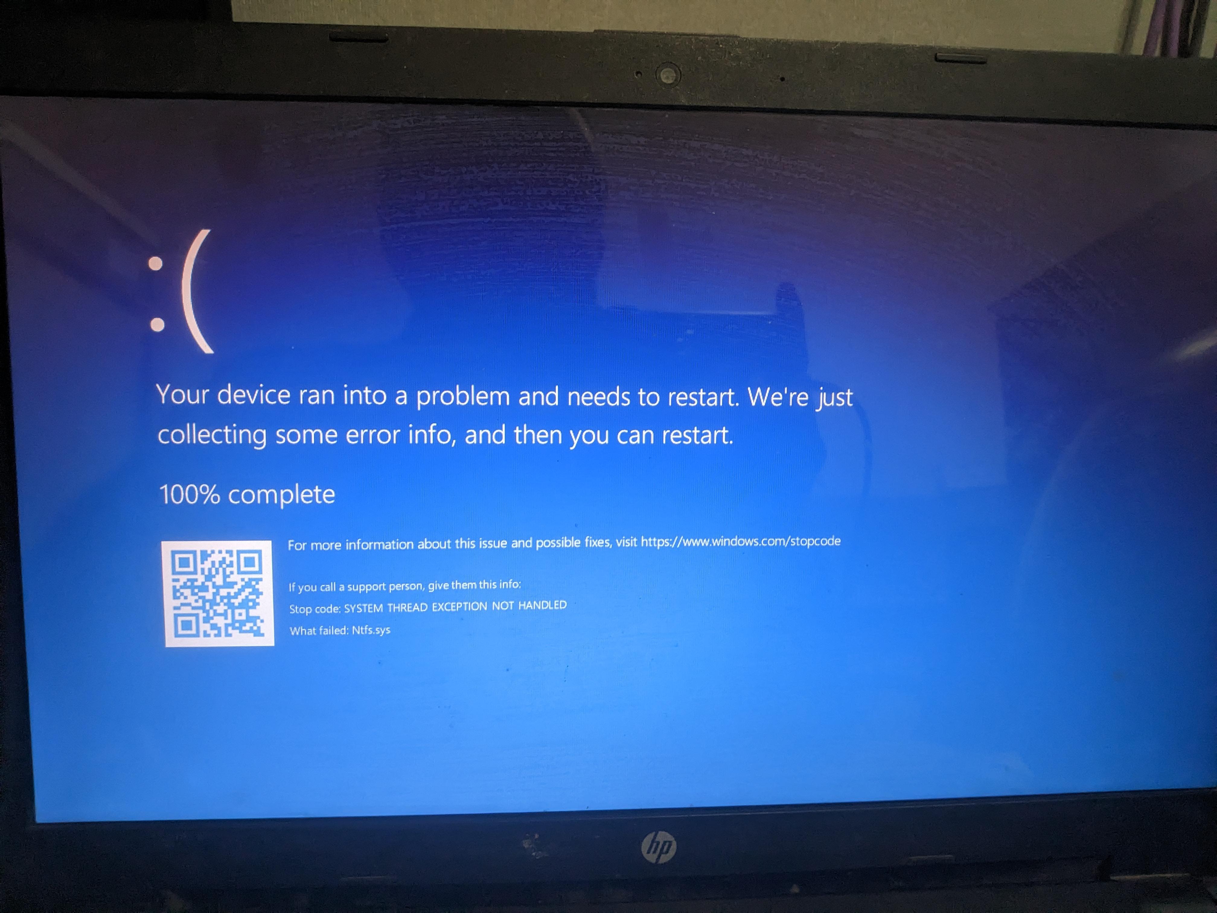 i came across BlueScreen Issue saying SYSTEM THREAD EXCEPTION NOT