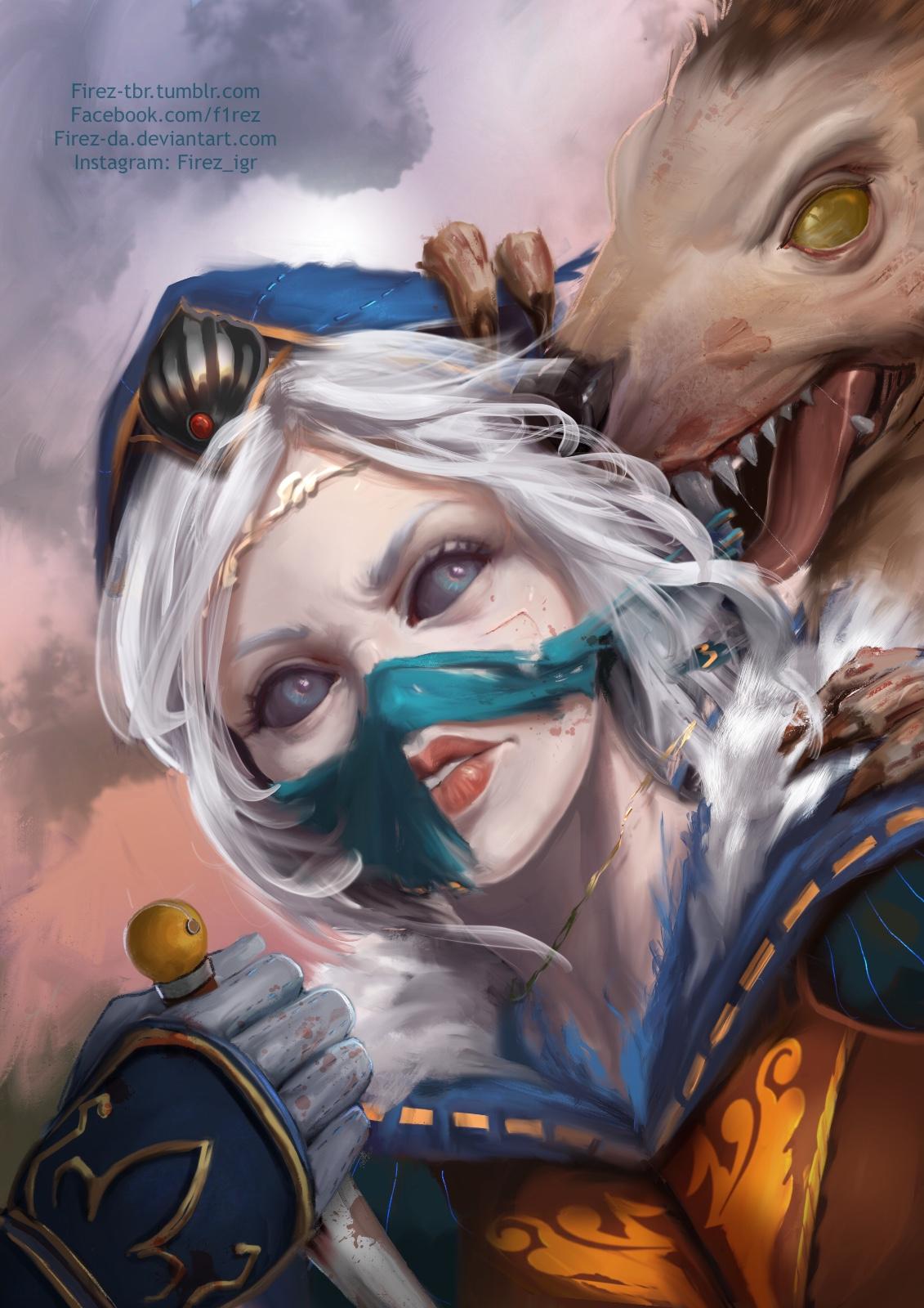 An Illustration of Kerillian and a skaven I finished