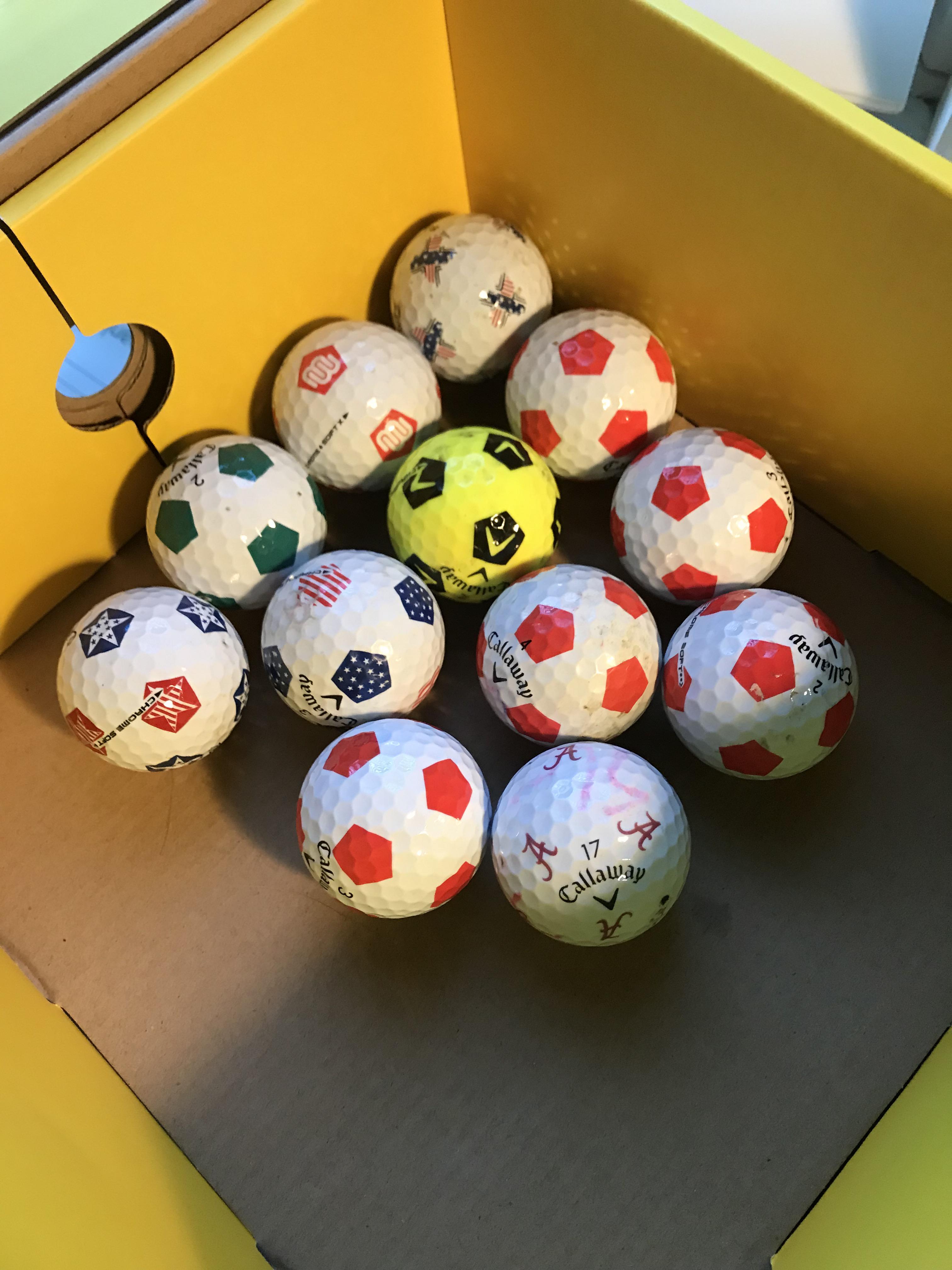 Starting a callaway soccer ball collection (all of them found) r/golf