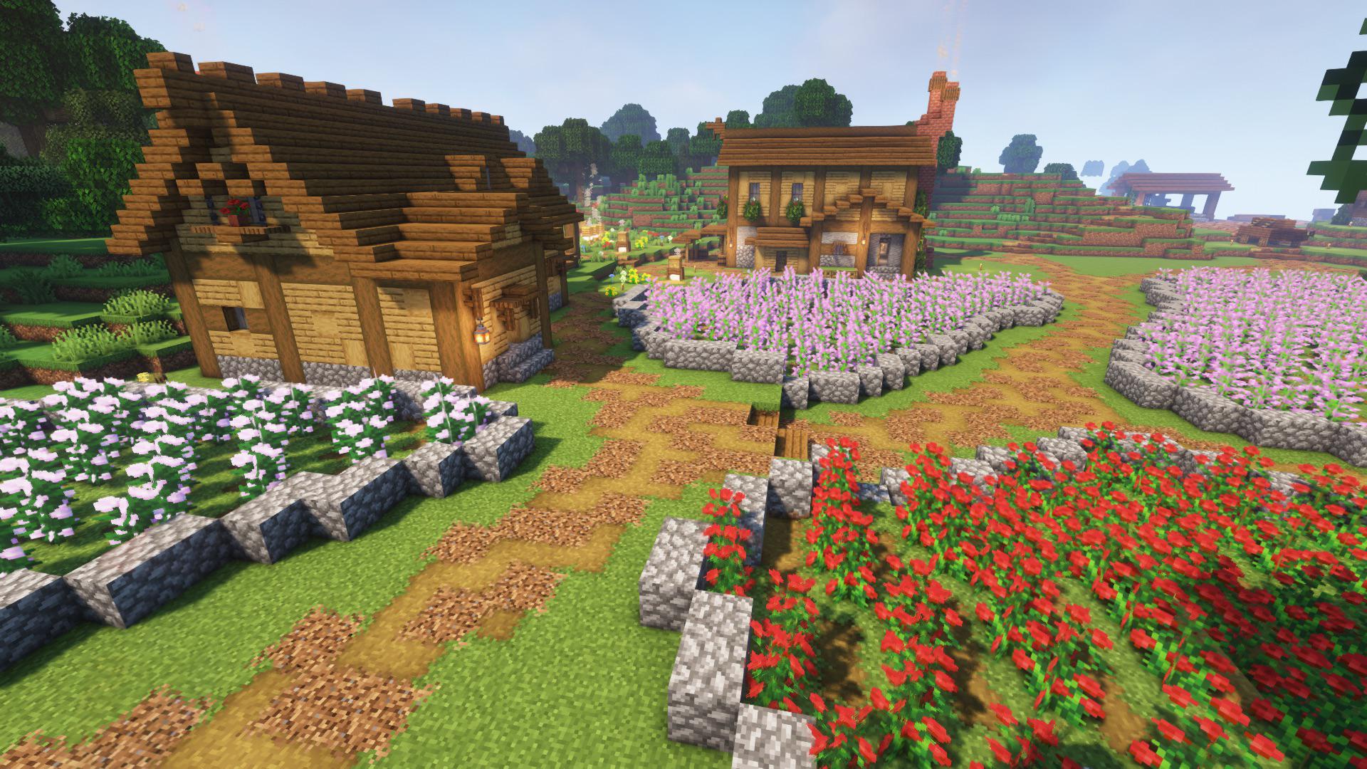 Apiary and Flower Farm from my Survival World r/Minecraftbuilds