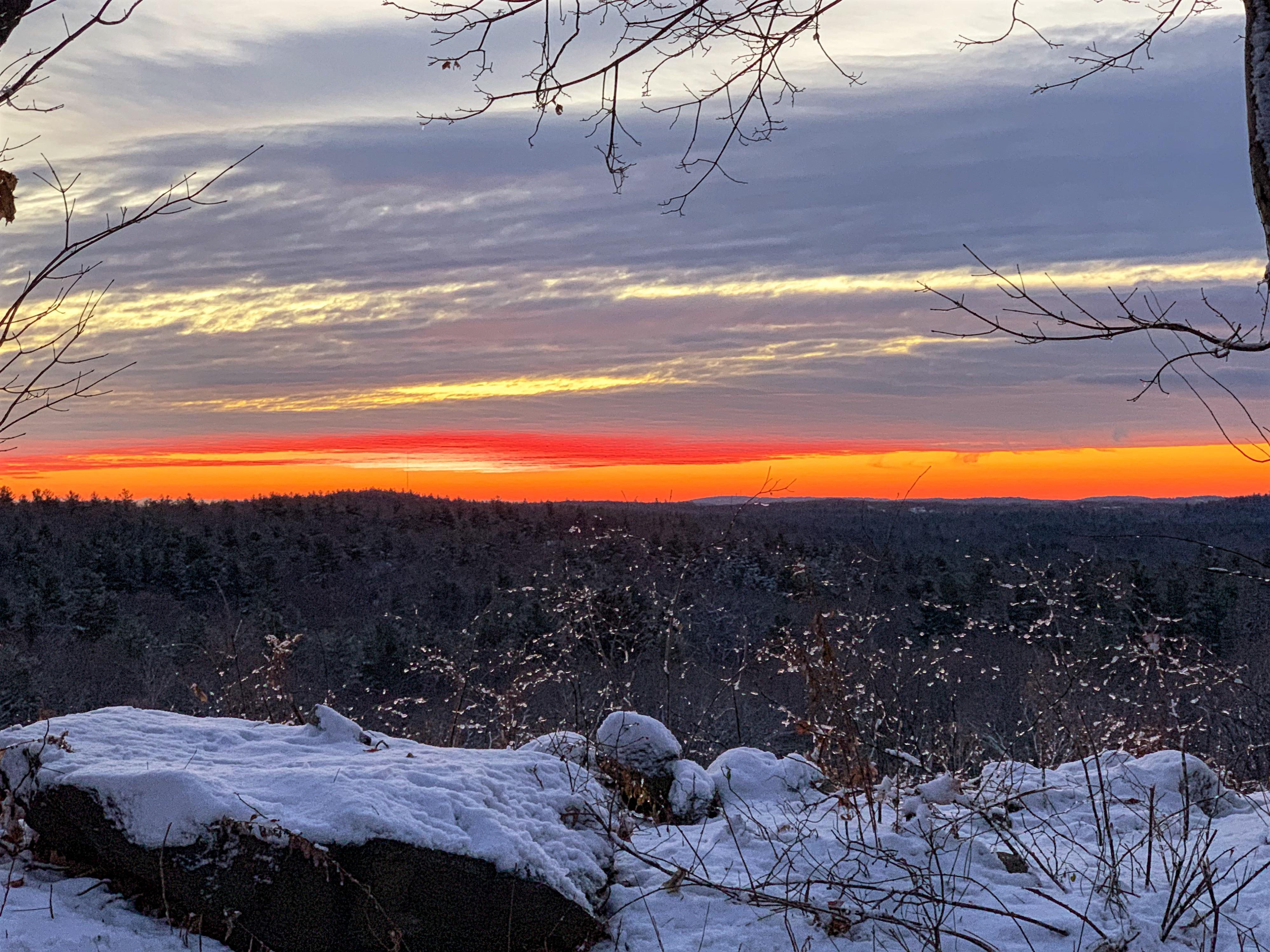 I took a photo of the sunrise this morning. 112118 [OC] Bolton MA