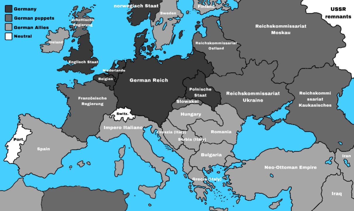 What if Germany won WW2? (Quick lore in comments) imaginarymaps