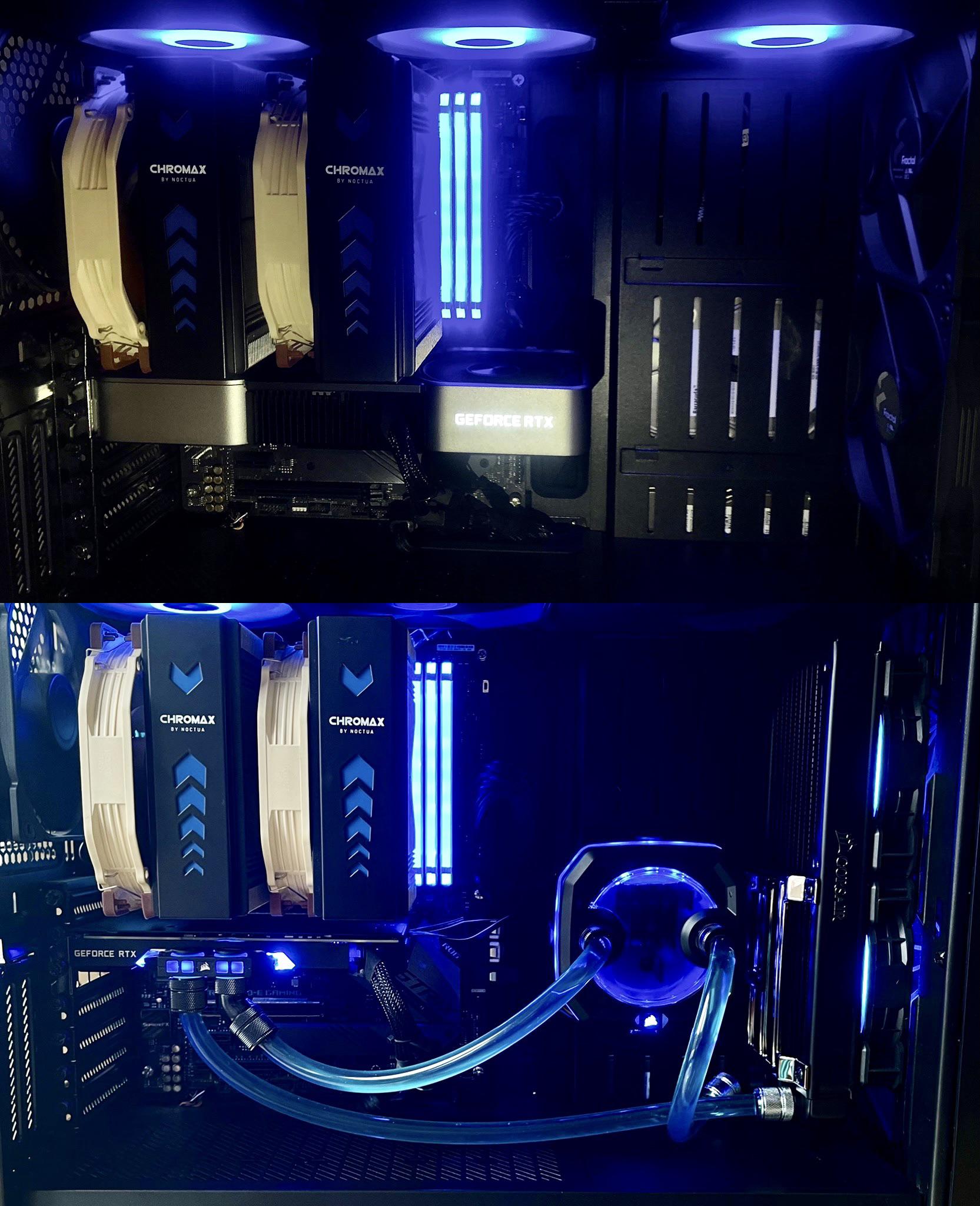 Decided to watercool my 3080 FE. Before/after pics. r/nvidia