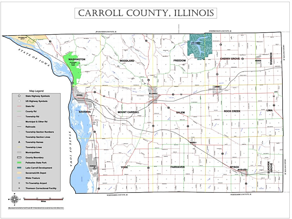Carroll County, Illinois r/MapPorn