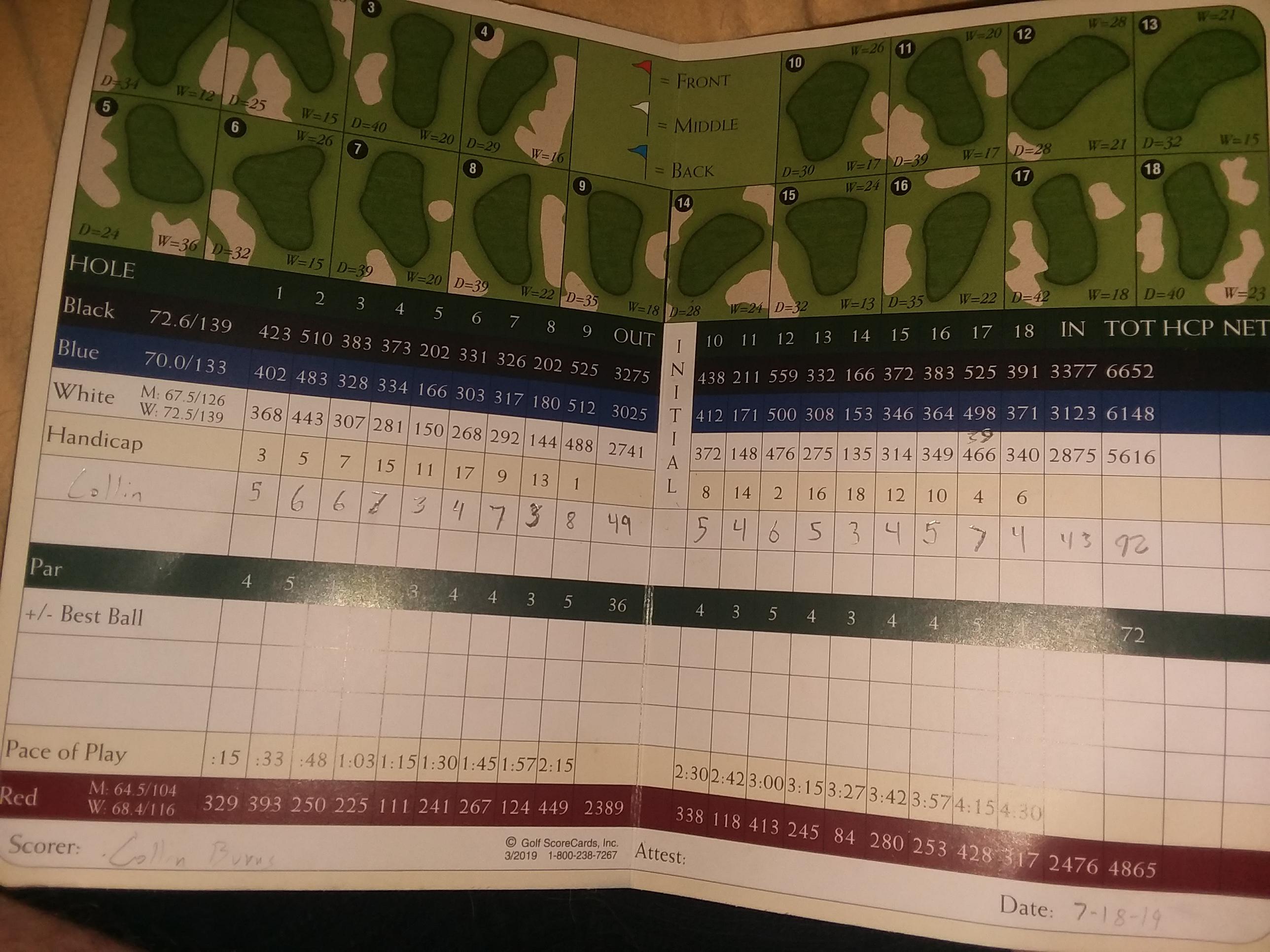 Timbers of Troy, Maryland. Destroyed my best score with this one and