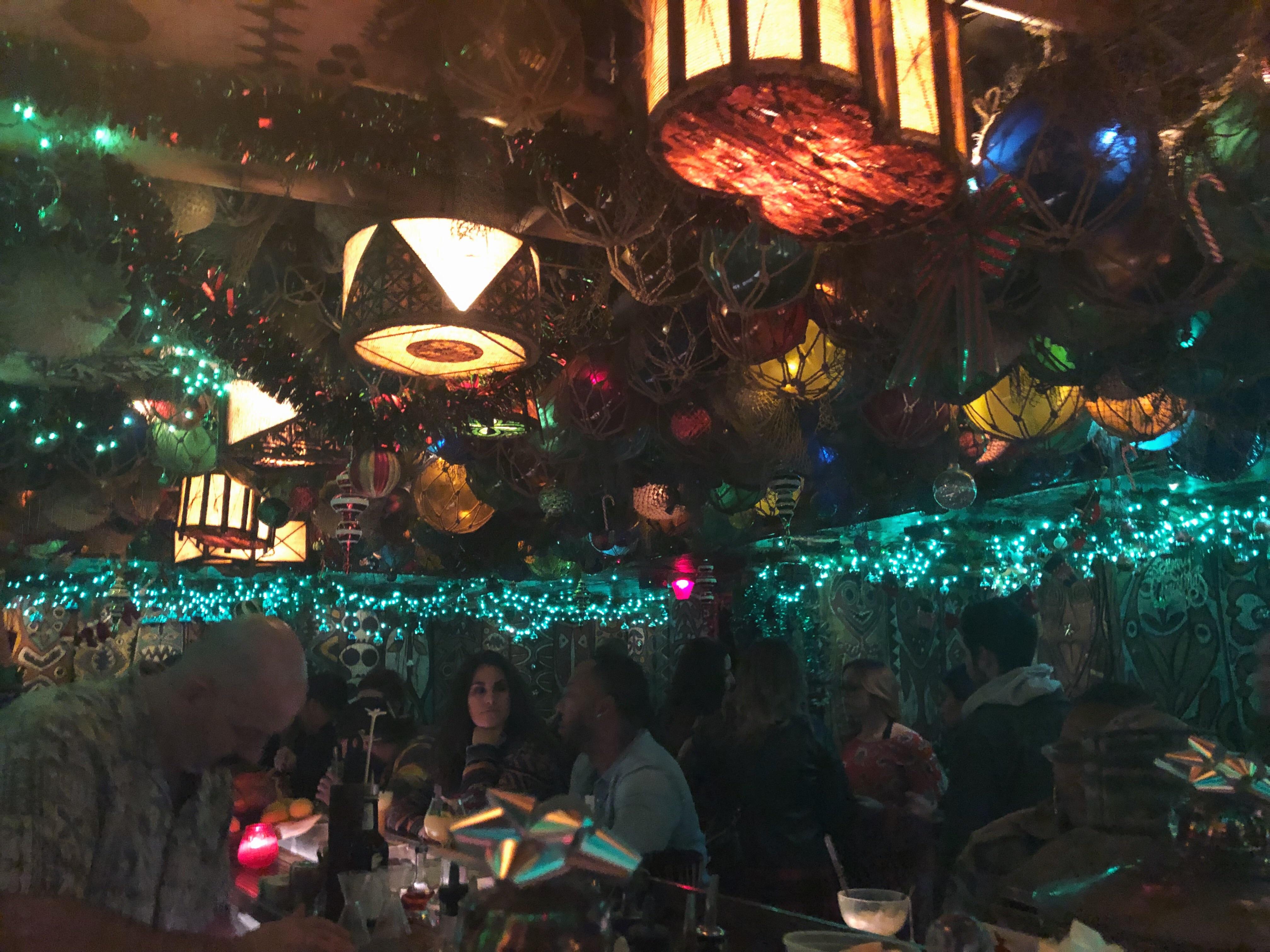 Awesome tropical themed tiki bar hidden in another restaurant! (False Idol, inside Craft