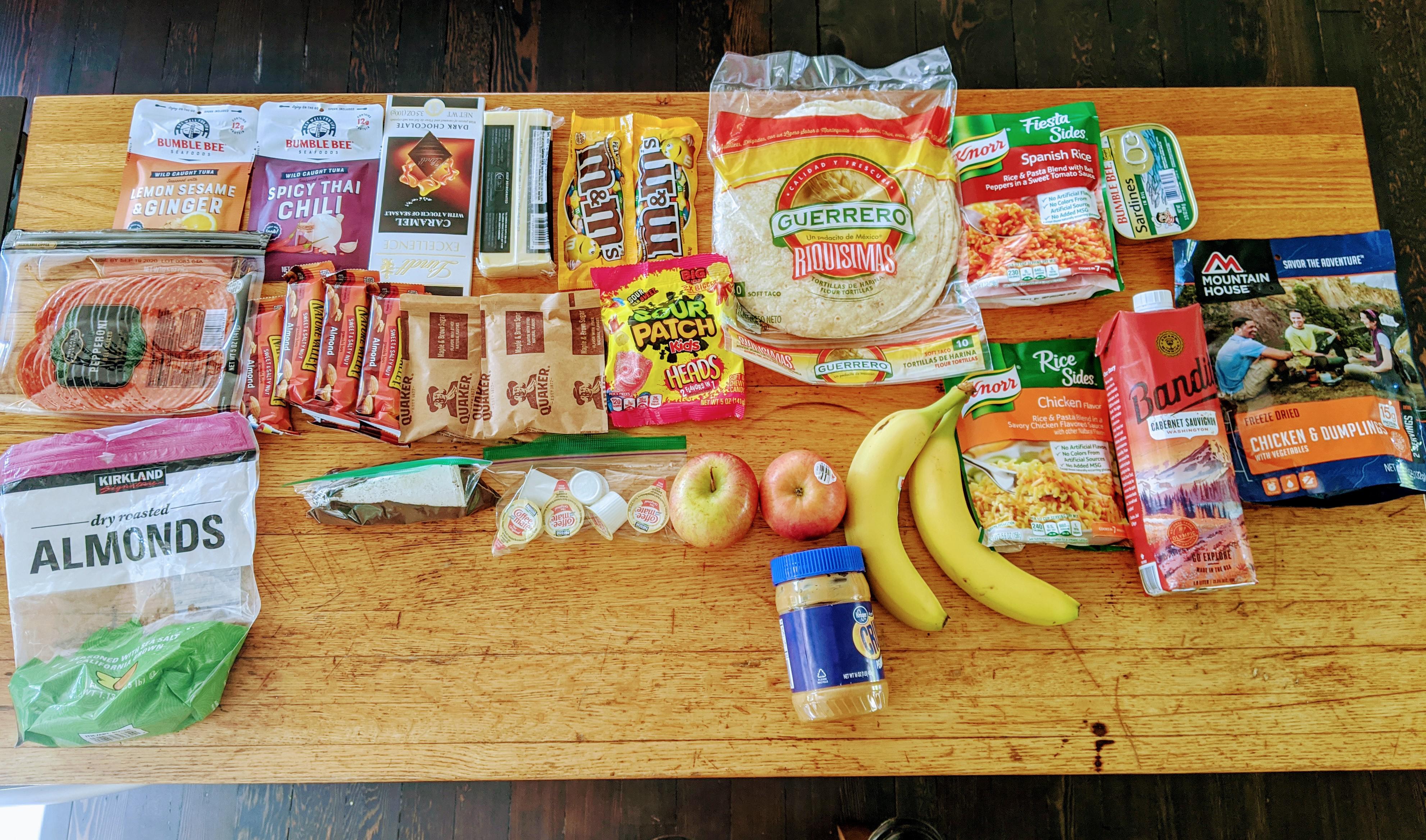 Headed out for a 3 day trip in the PNW. Here is the food I am going to bring. r/bikepacking