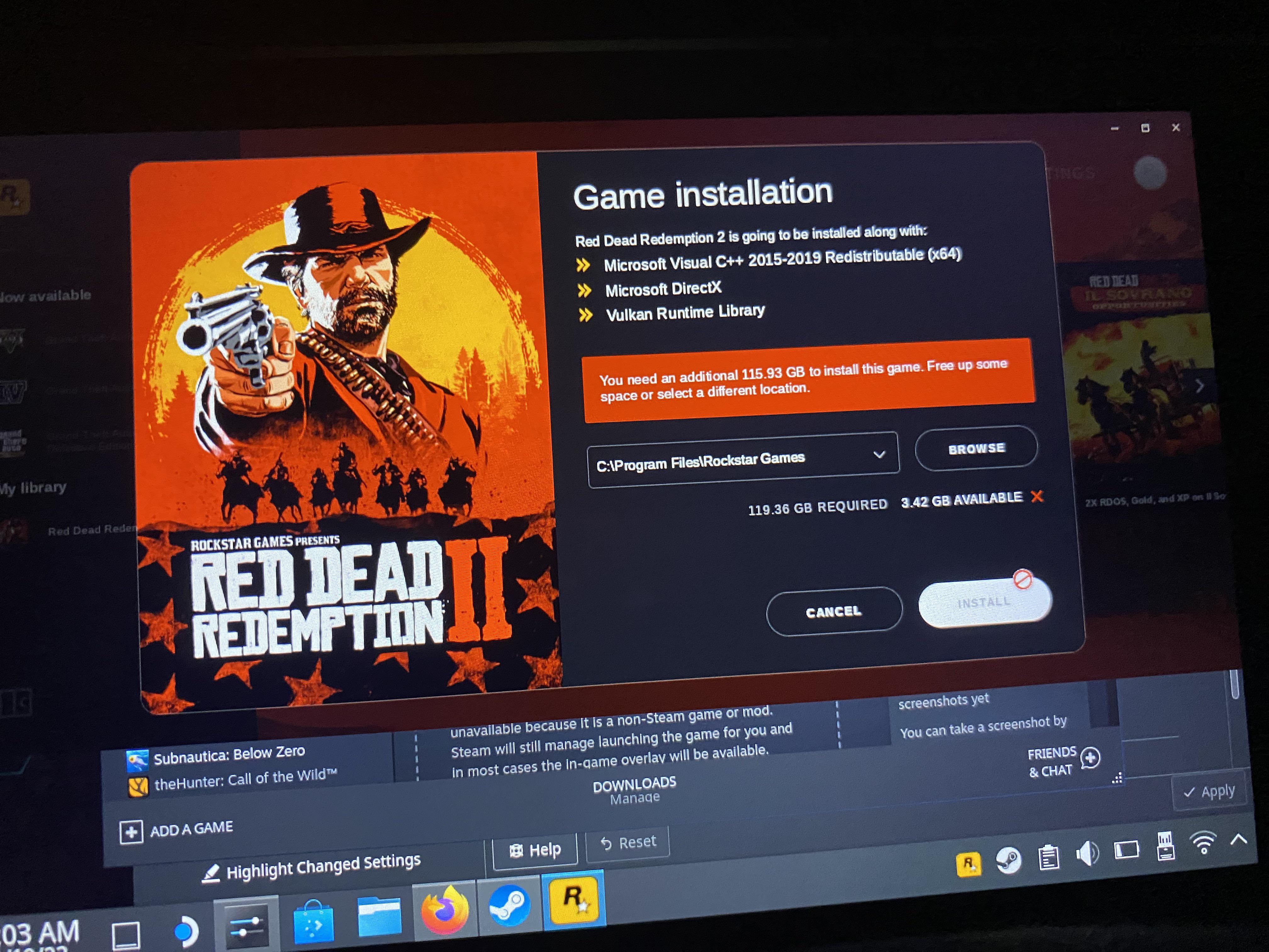 How to find the Rockstar Launcher on your Steam Deck and install GTA V