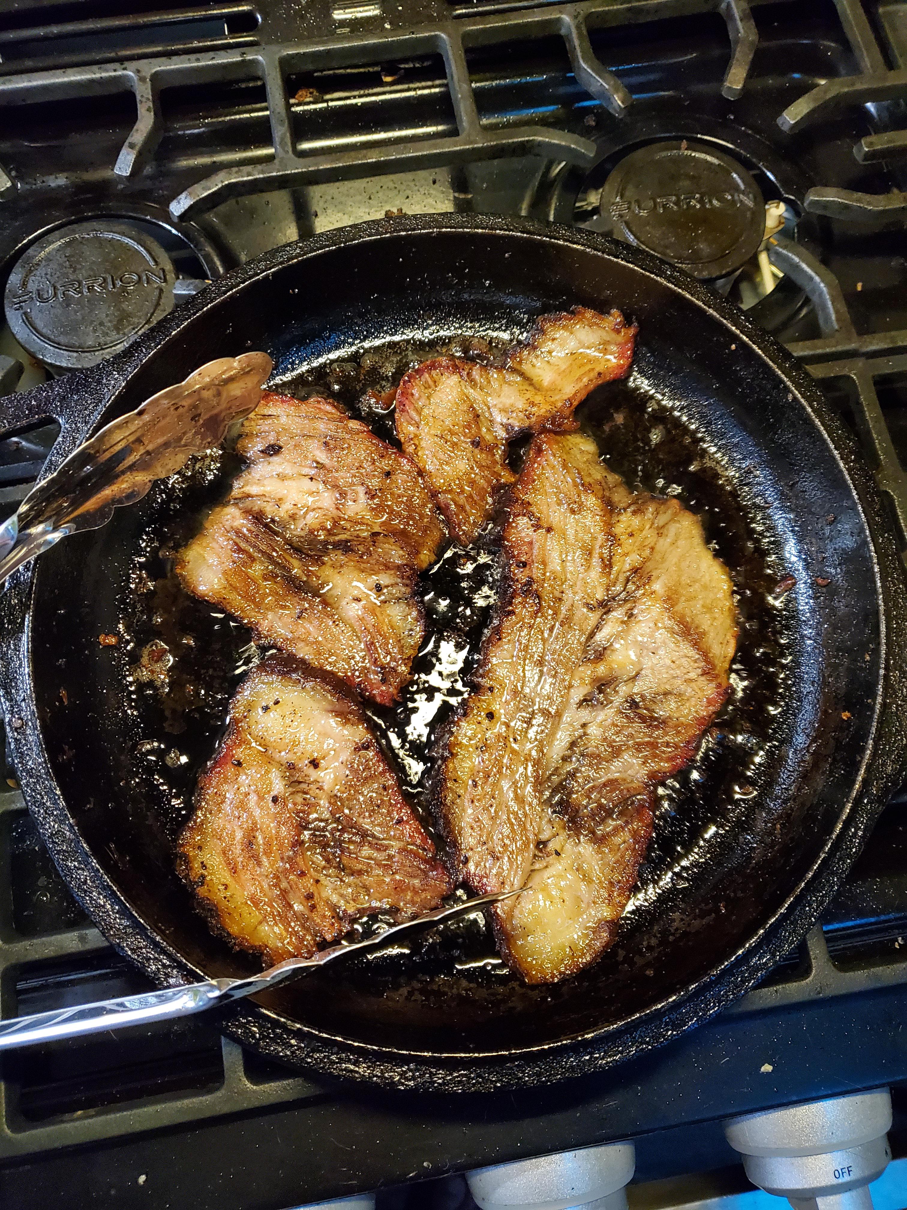 The only way ill reheat leftover brisket from now on! I call it bacon