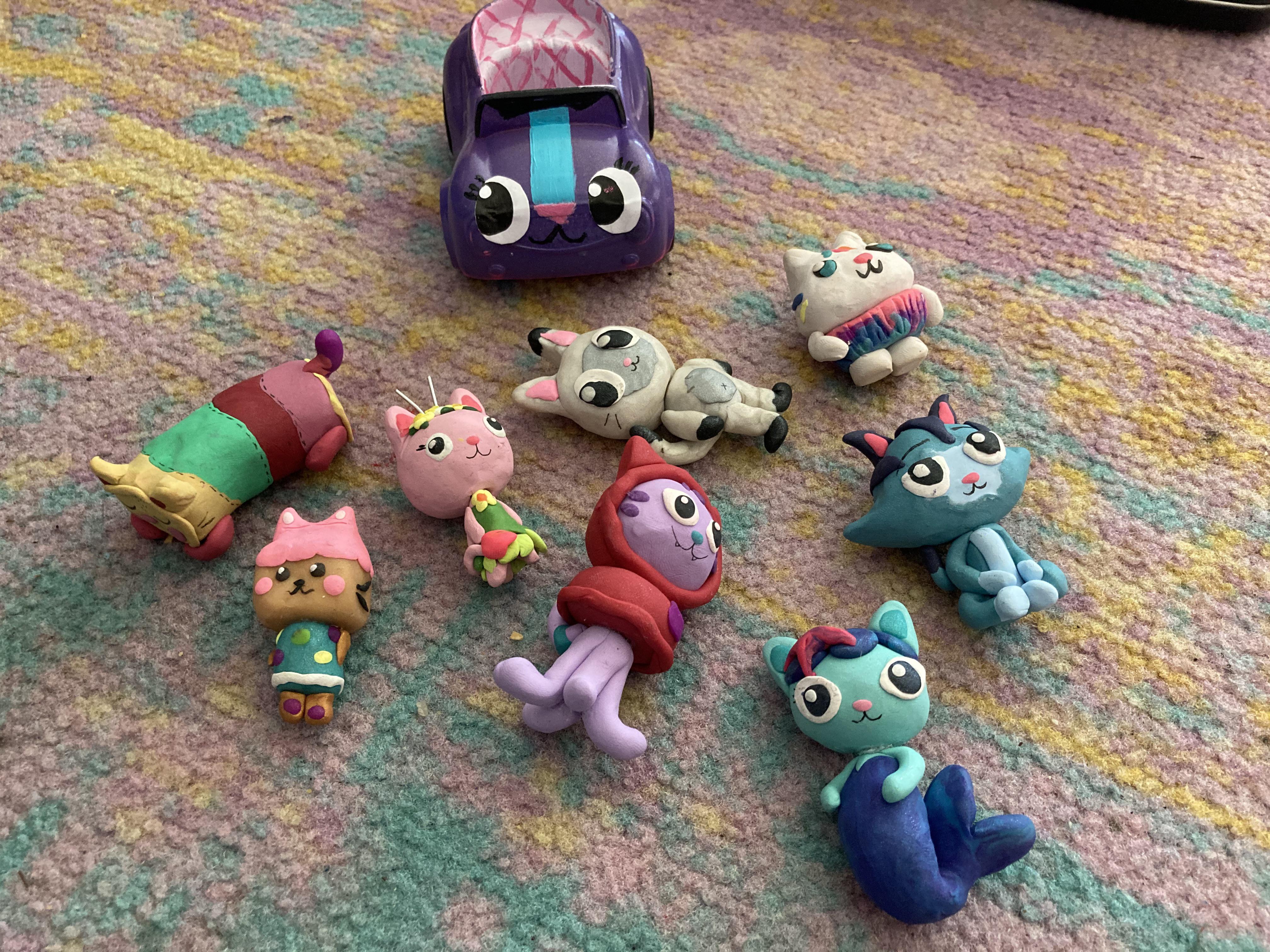 My two year old requested me make the Gabby Cats from Gabby’s Dollhouse