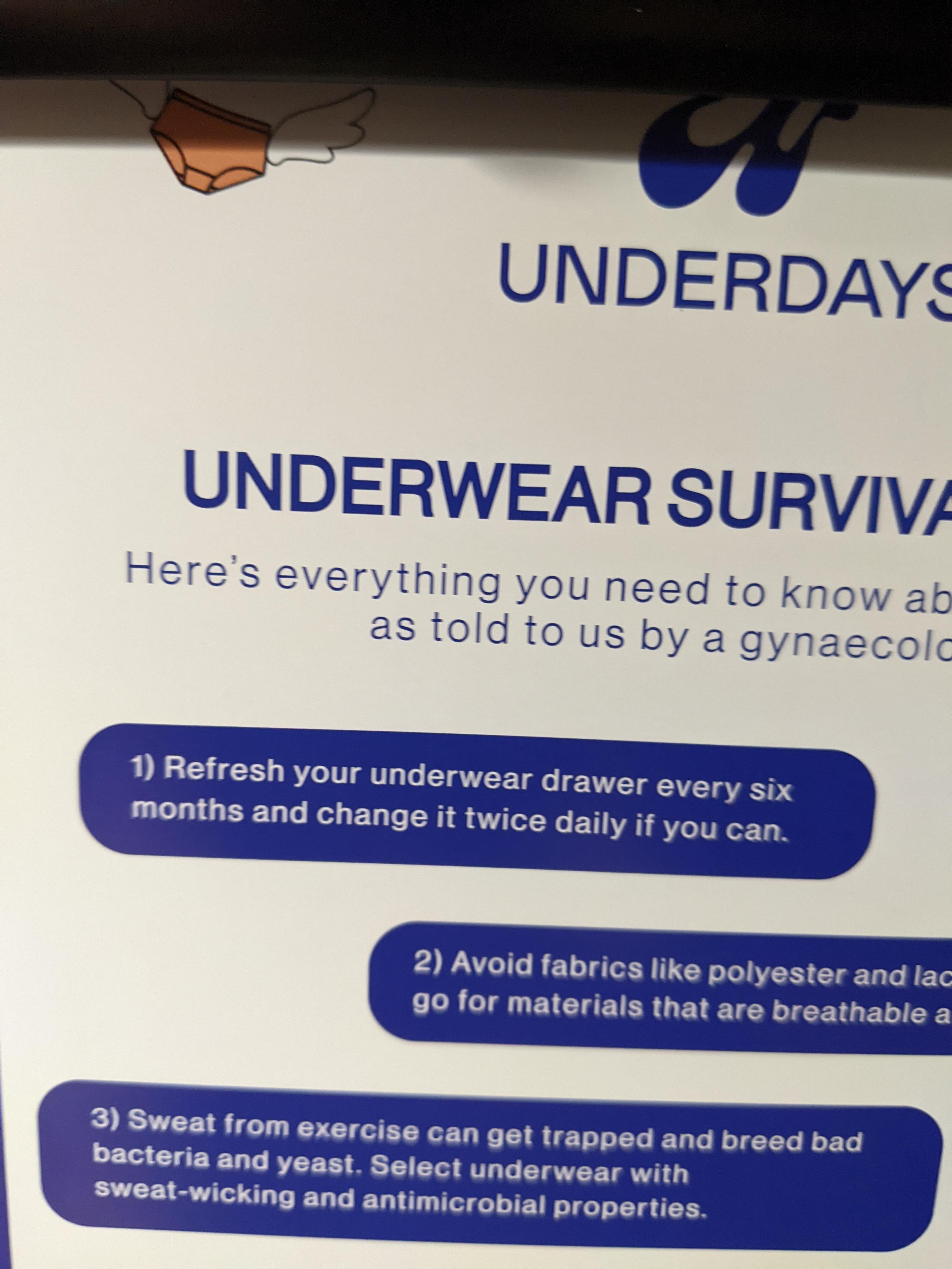 I wonder why an underwear company would say you need to replace your