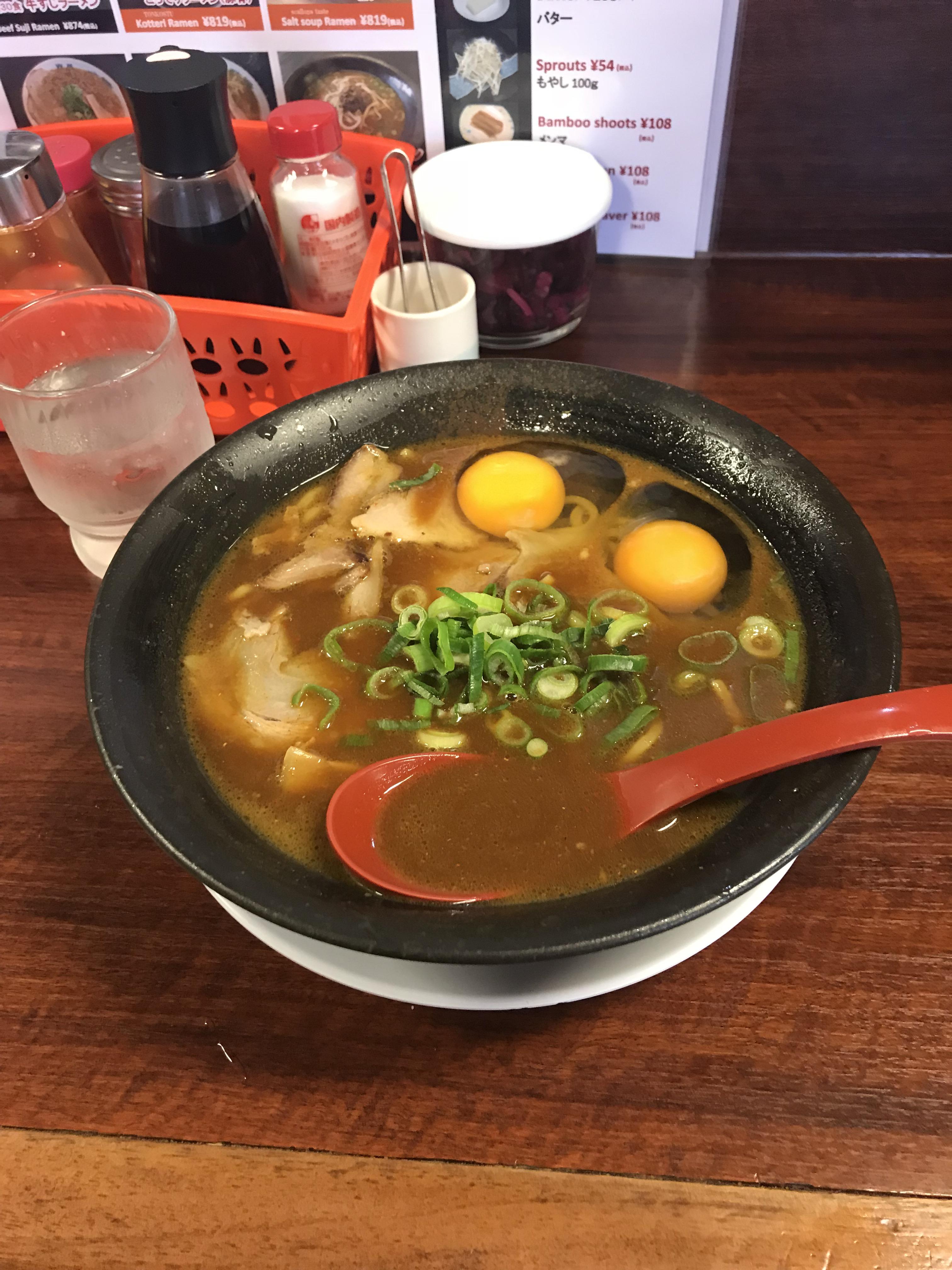 (OC) Curry Ramen, level 2 spice from my favorite little noodle shop in