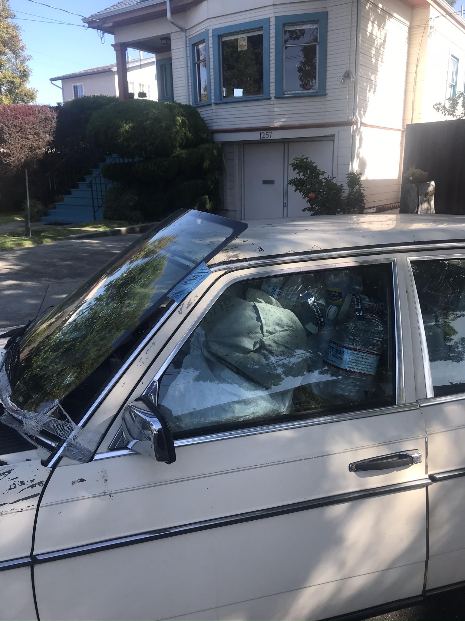 The junkyard didn’t have windshield my size but I always improvise