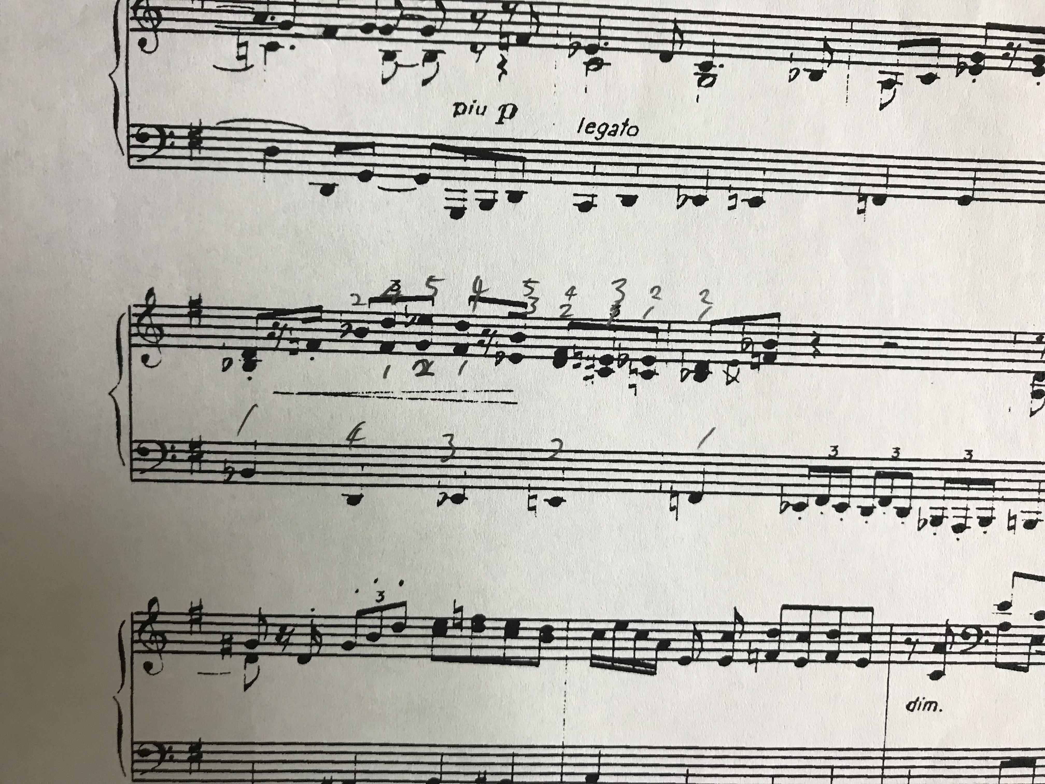 How would you finger this right hand part? I wrote how I’ve been