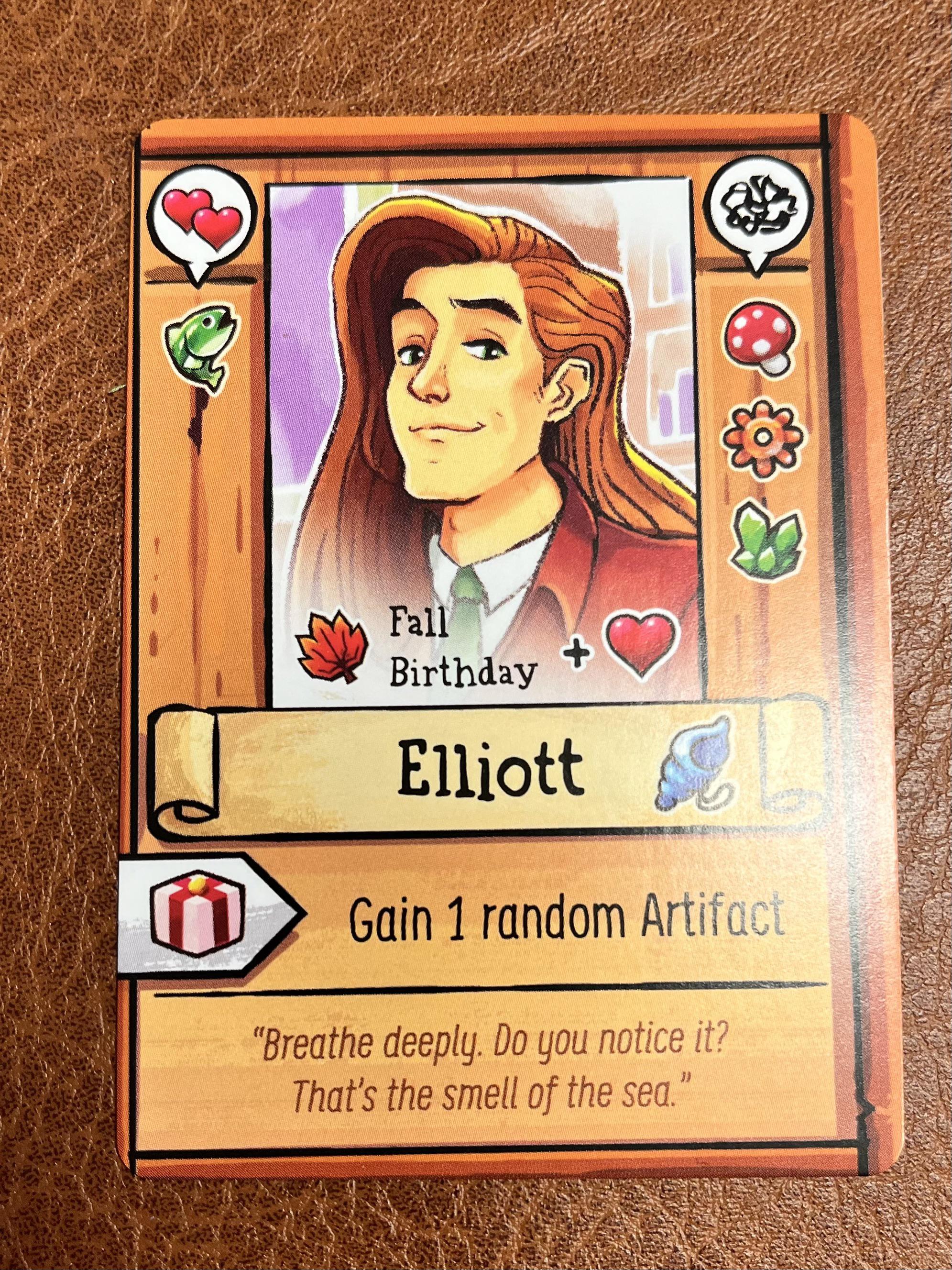 So I bought the board game and I’m going through the villager cards