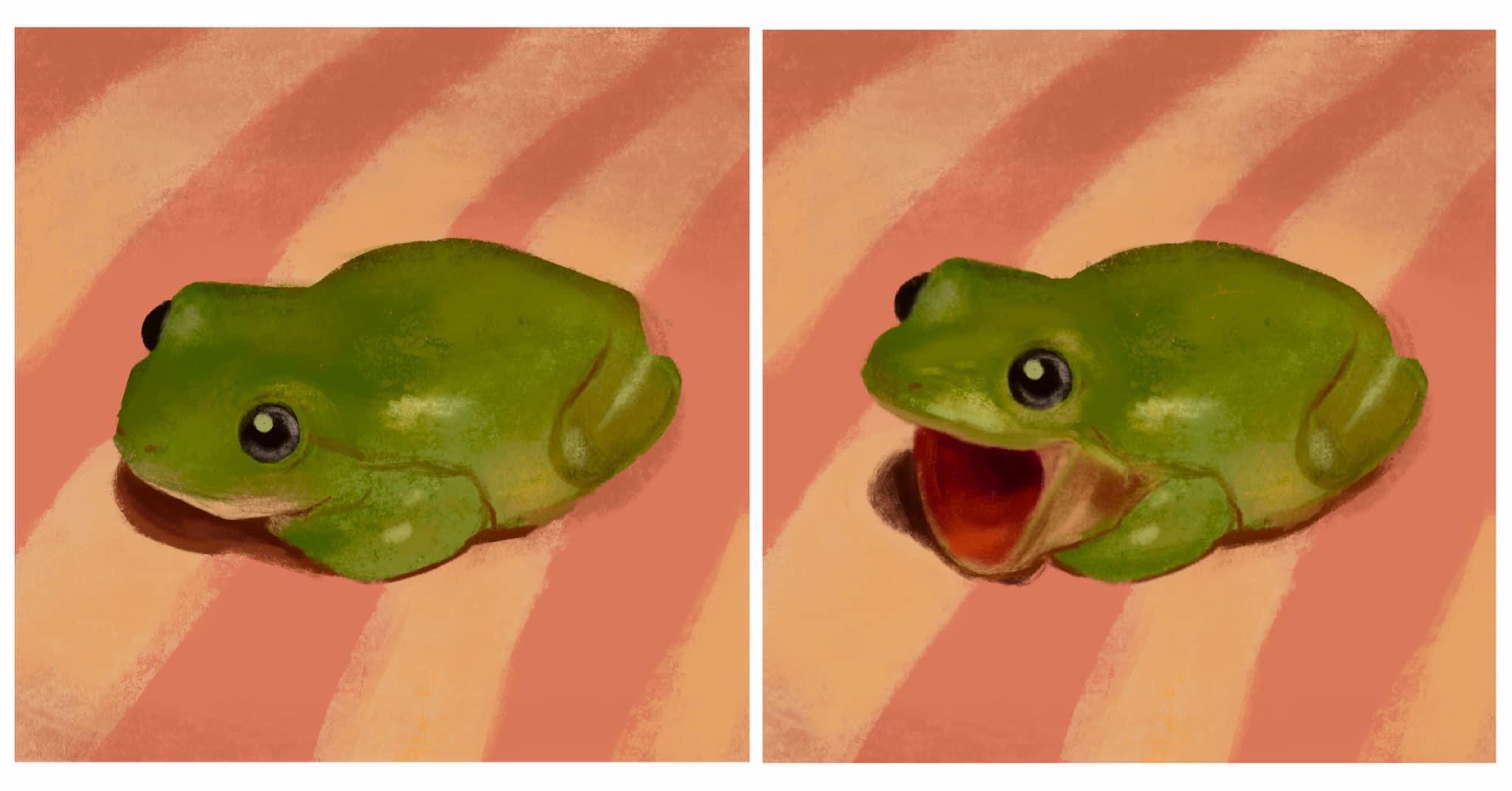 i painted a frog meme for comfort. just wanted to share with u all