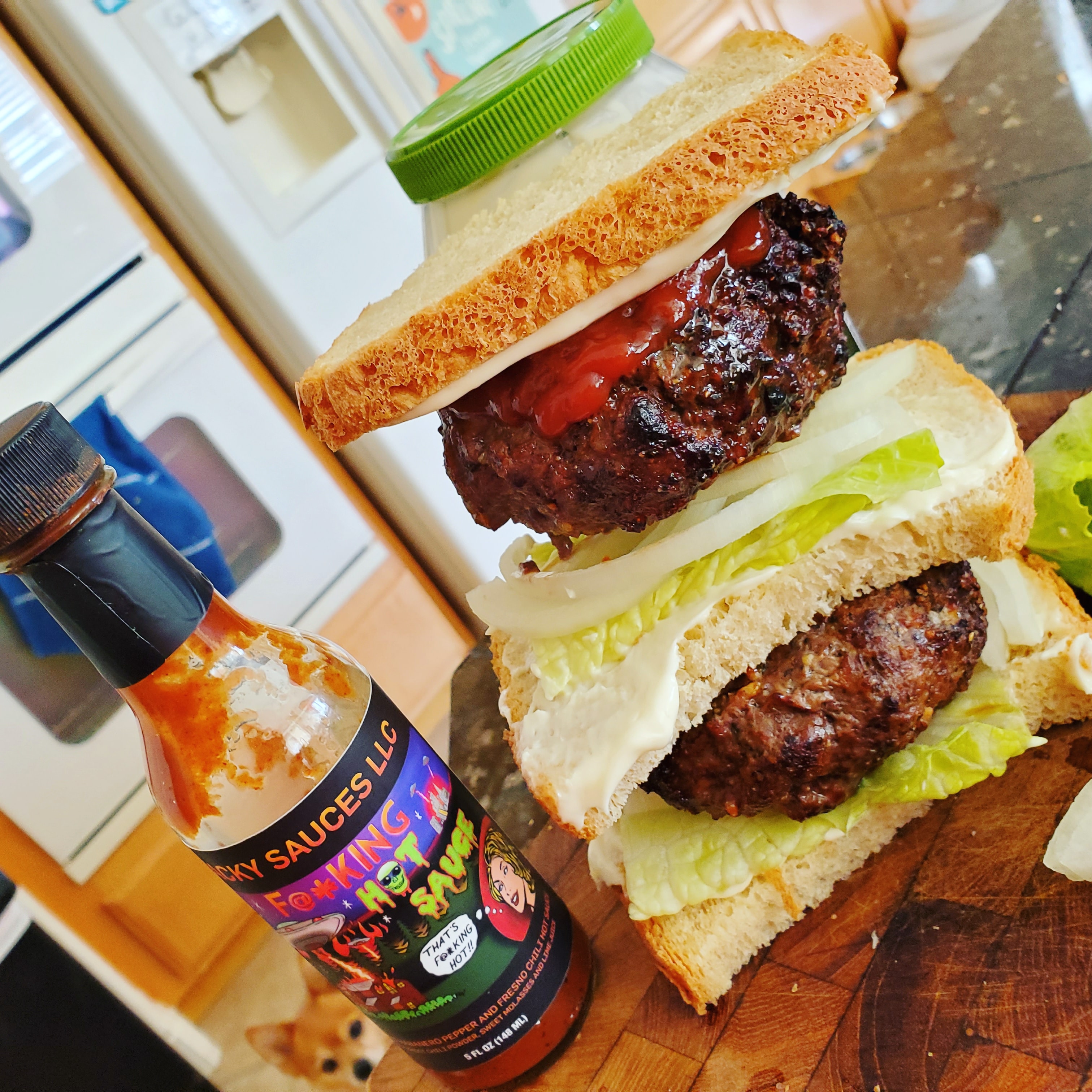 [Homemade] Double patty burger r/food