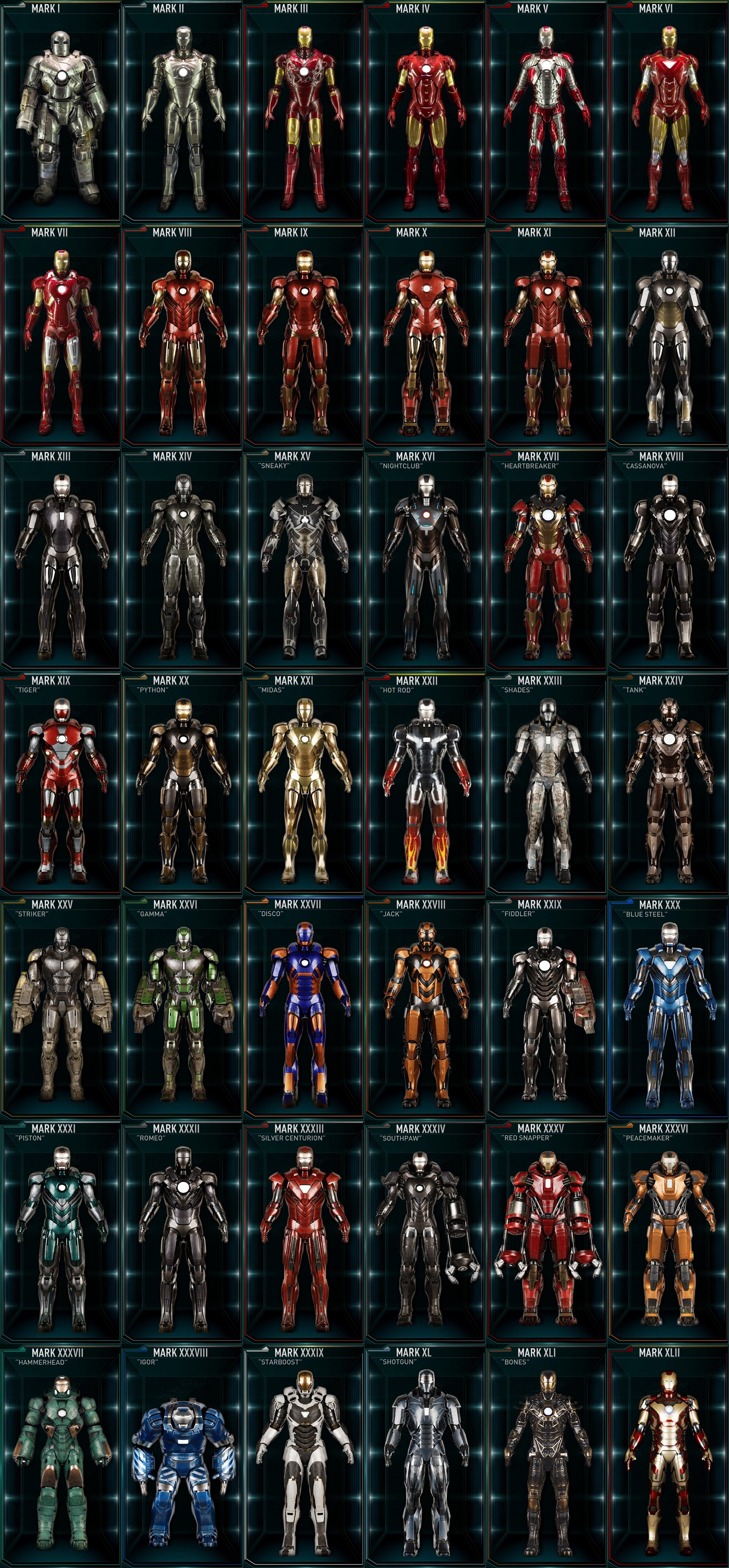 Iron Man Mark 142 Suits Anyone else wish we saw more of these