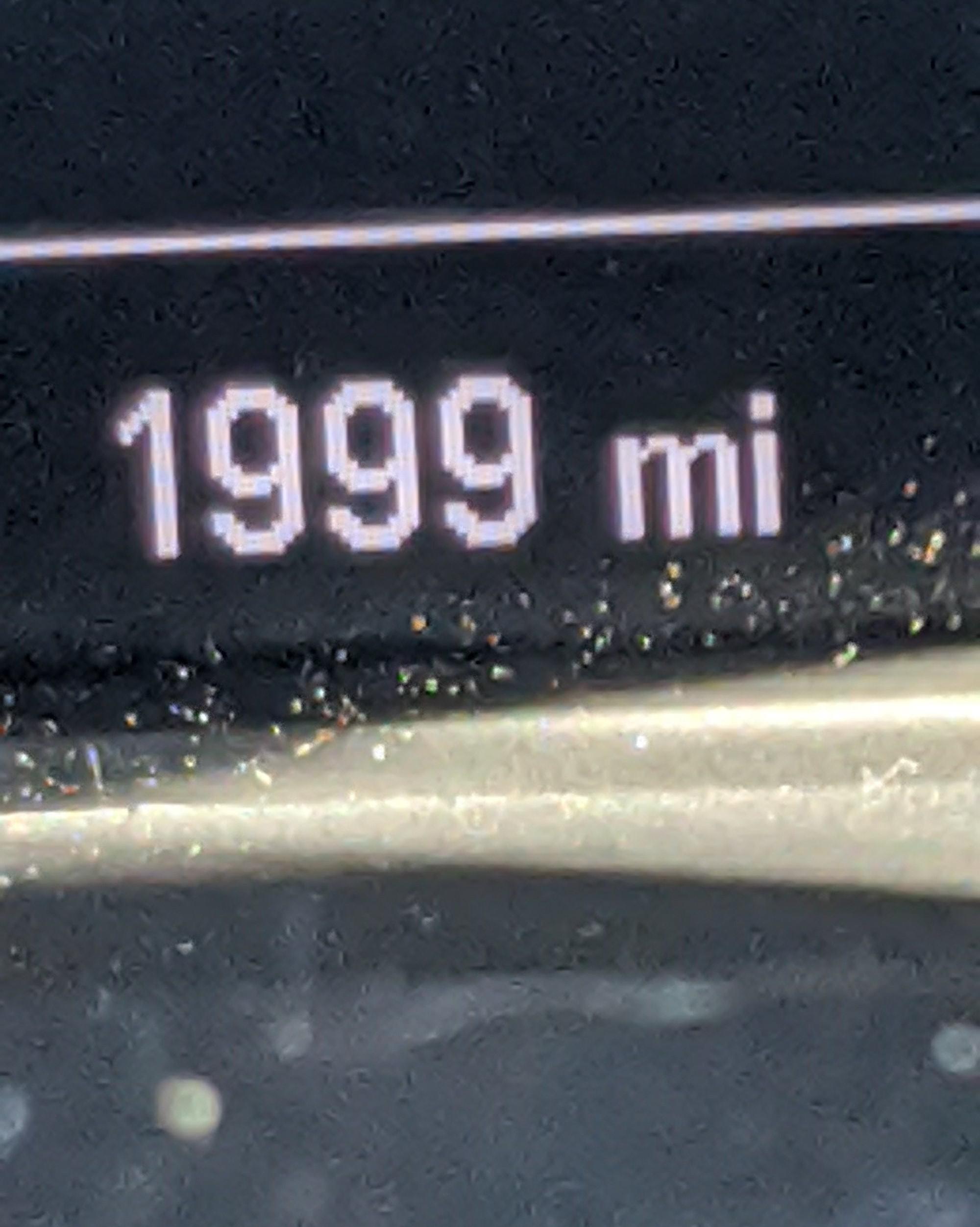 One mile away from 2,000 miles. It stresses me out seeing that number