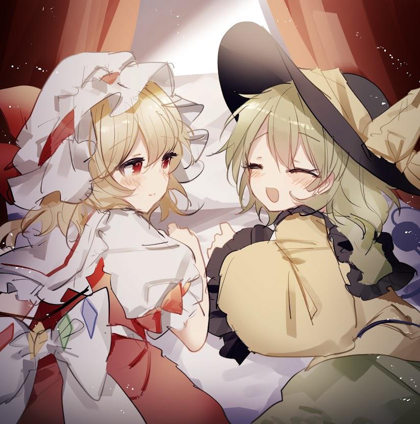 Lying in bed together[Koishi x Flandre] r/touhou_yuri