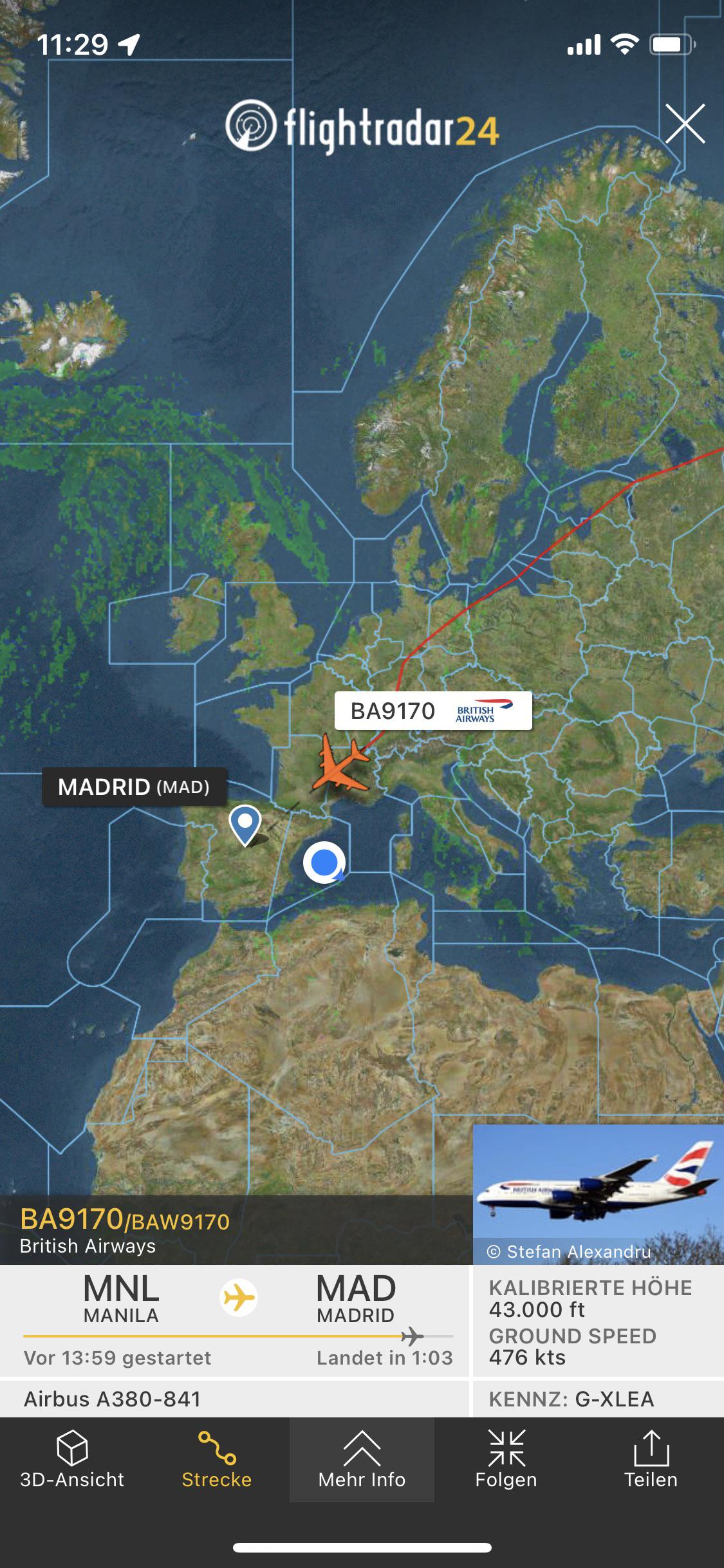 Speedbird A380 from Manila to Madrid, any idea why? r/aviation