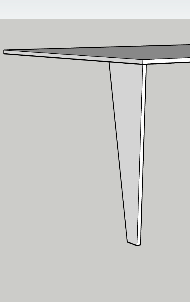 I need to glue this tapered leg to a desktop and can't figure out the