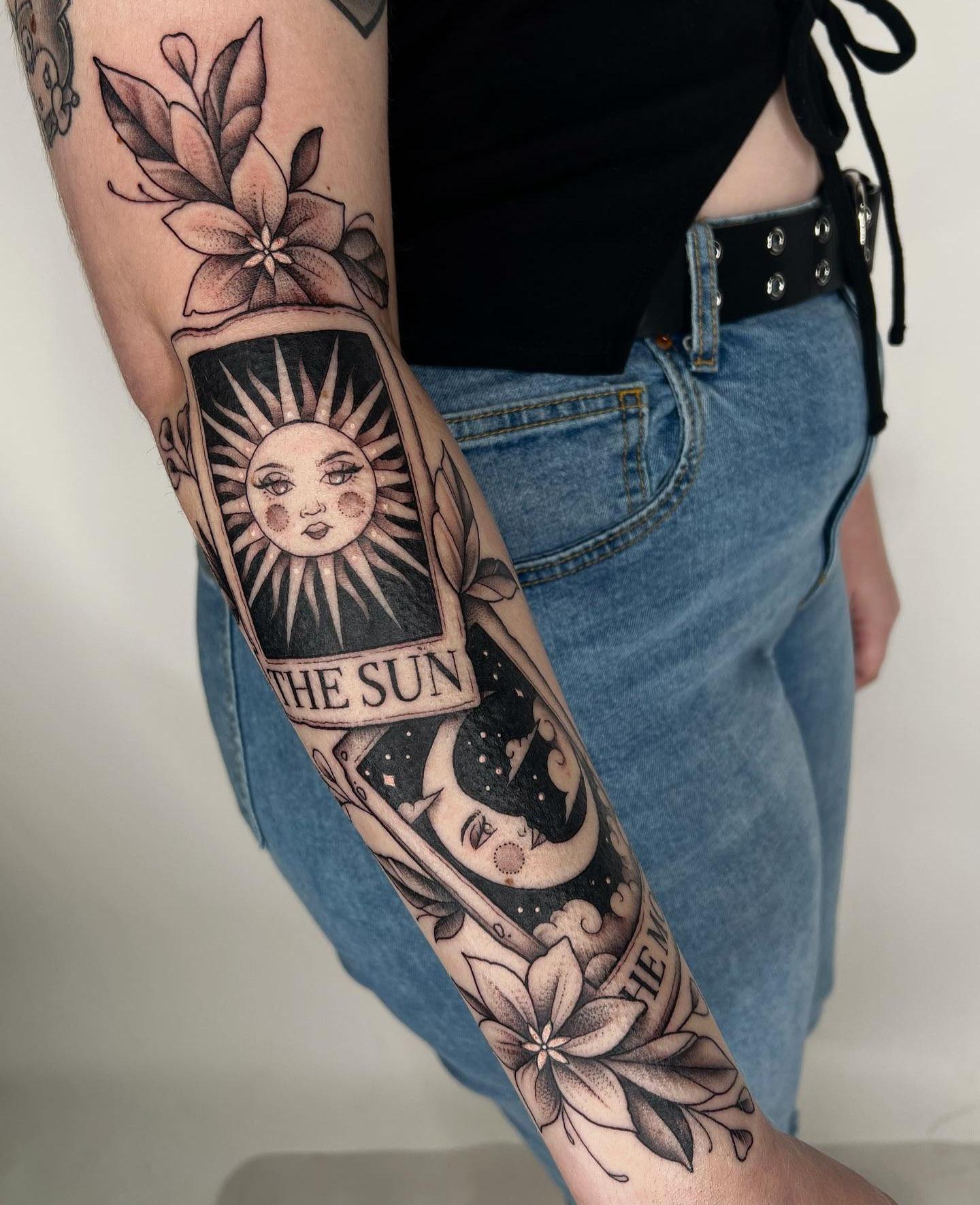 Tarot Tattoo by Alisa Kislych at Golden Tarot Ink Club in Orlando, FL