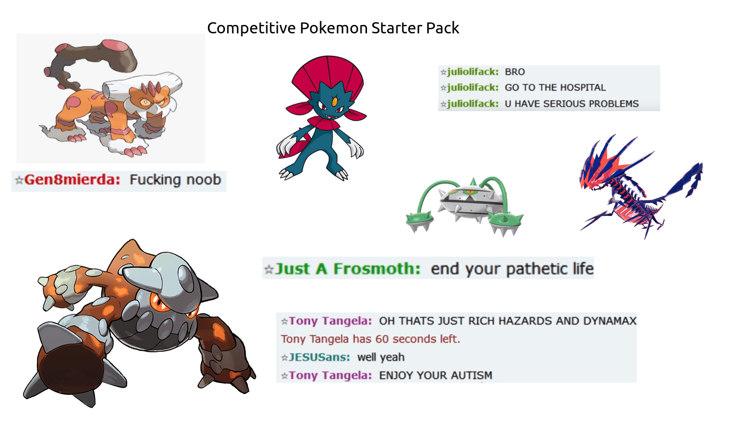 Competitive Pokemon Starter Pack r/starterpacks