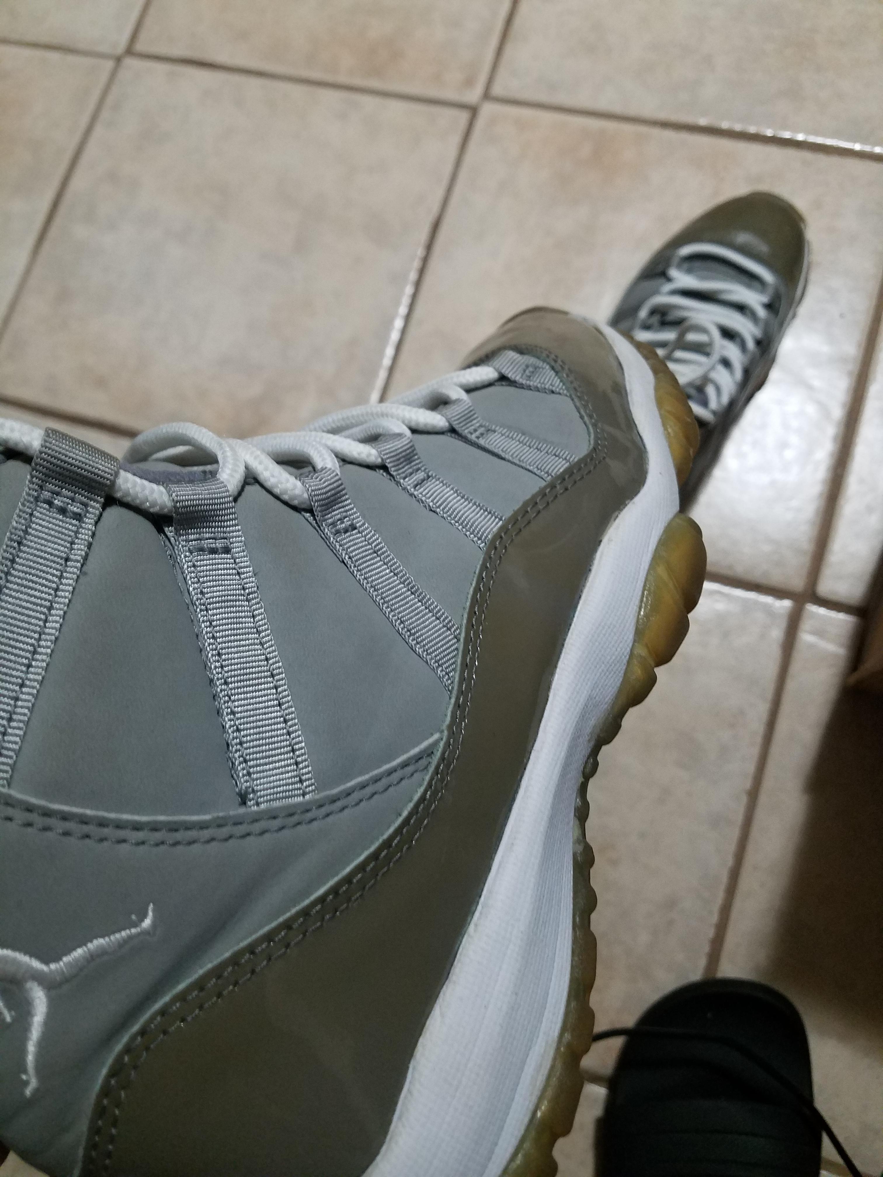Ideas on Unyellowing patent leather on 2001 Cool Grey 11's? r/Sneakers