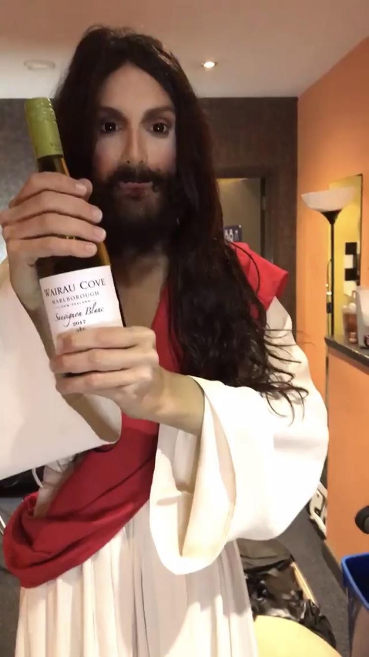 Alaska’s dressed as Jesus for her second Halloween costume