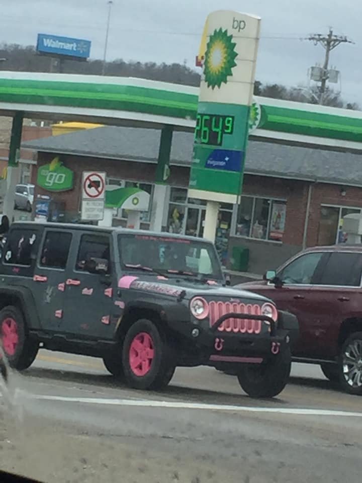 Pink Jeep disease seems to be all the rage around here. Sorry, I took