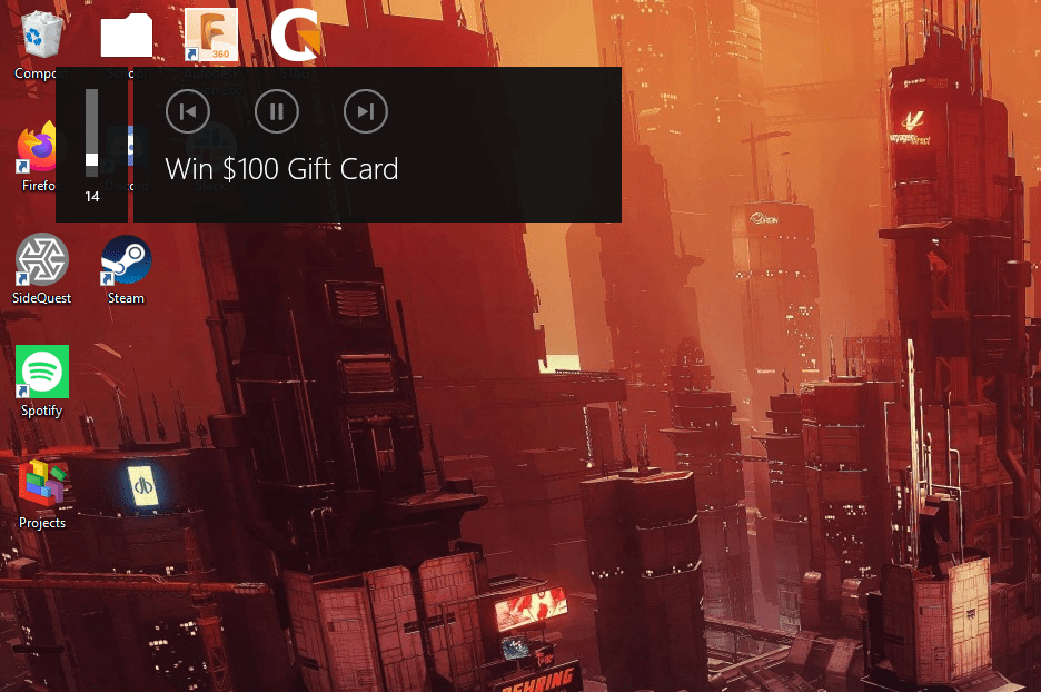 Volume media overlay is displaying this and it won't go away... r