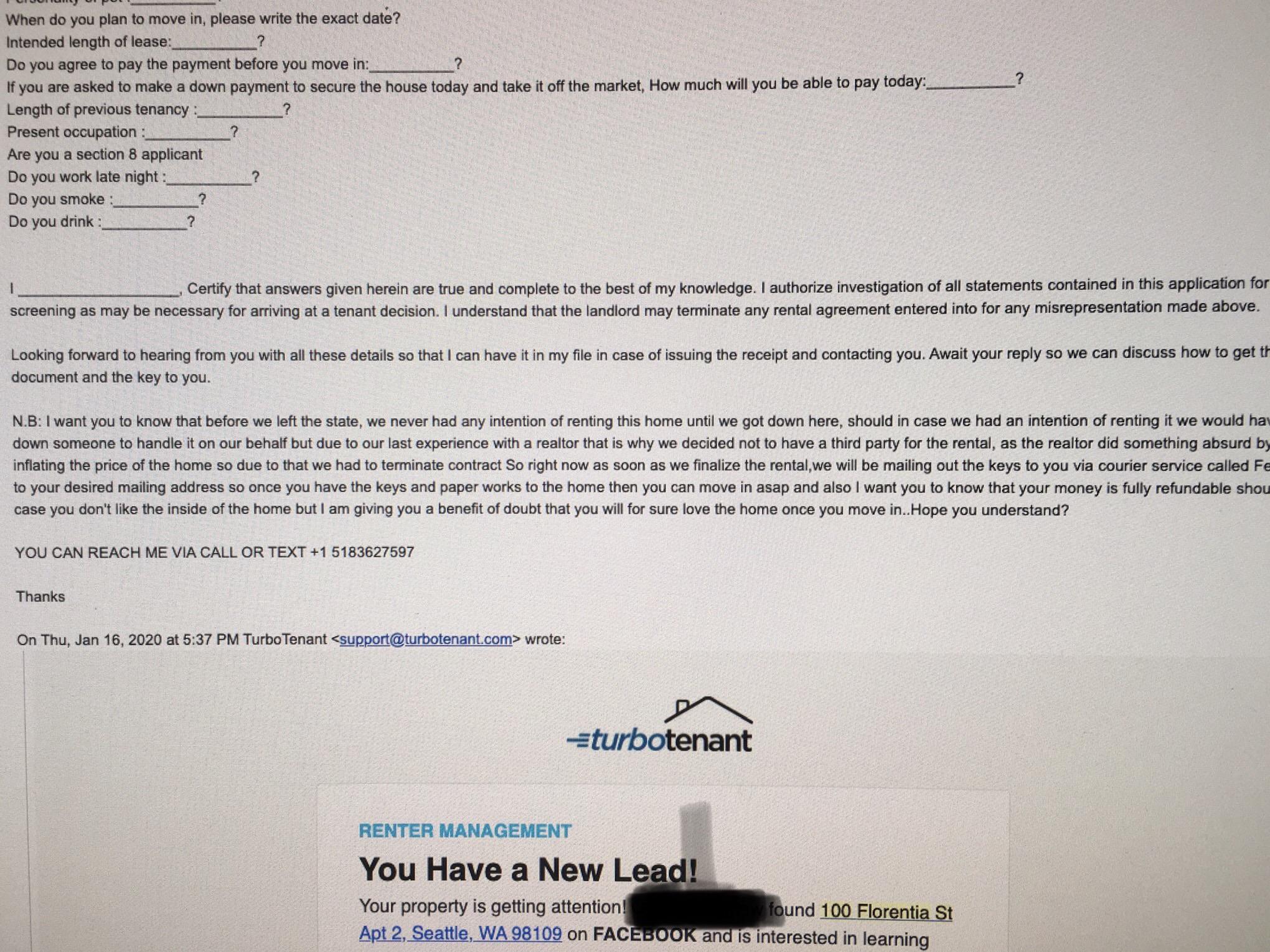 RENTAL SCAMS Just wanted to post this for awareness. There are a few