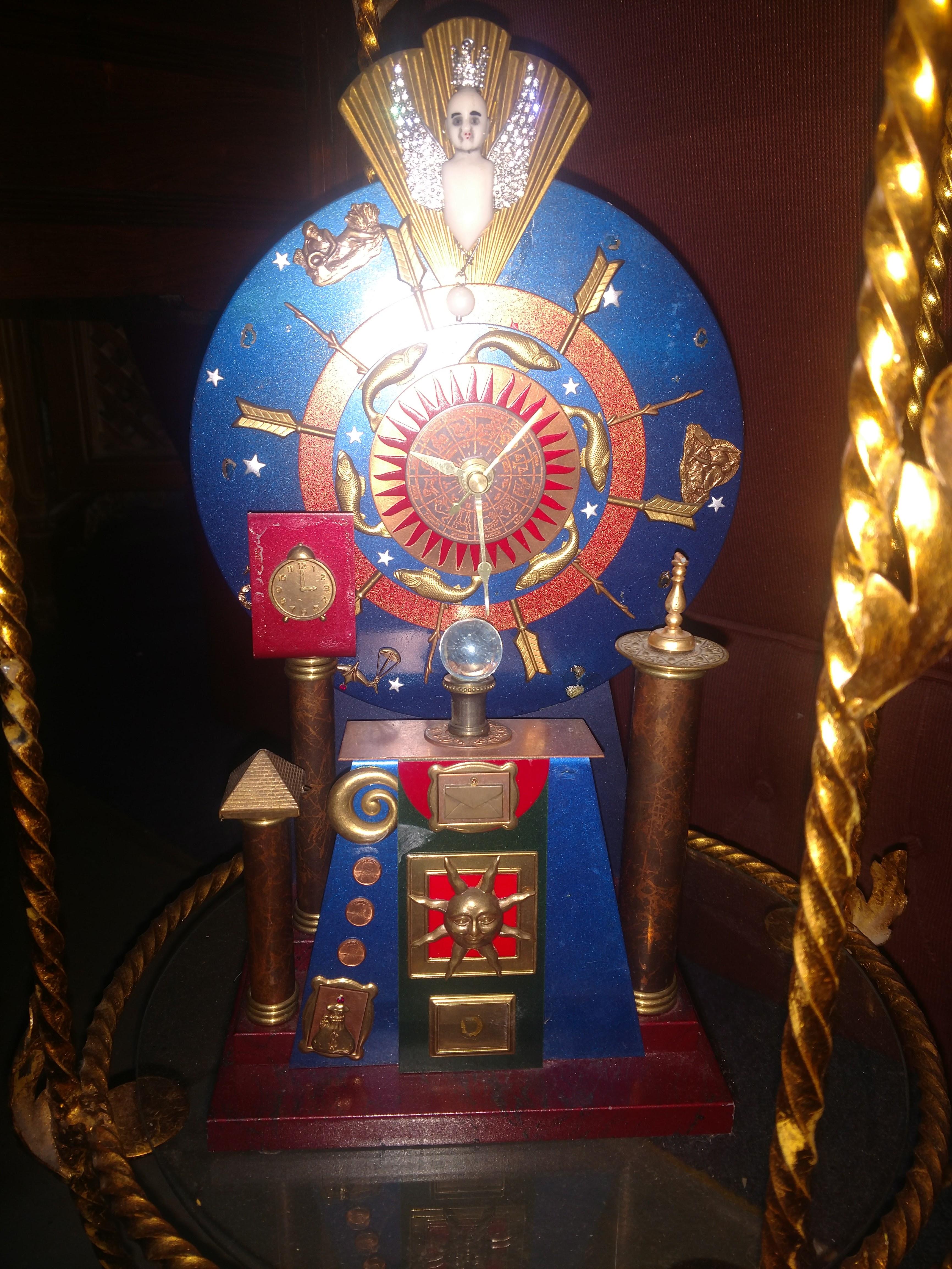 Saw this crazy clock in an antique store in Knoxville, pretty sure it's still there waiting