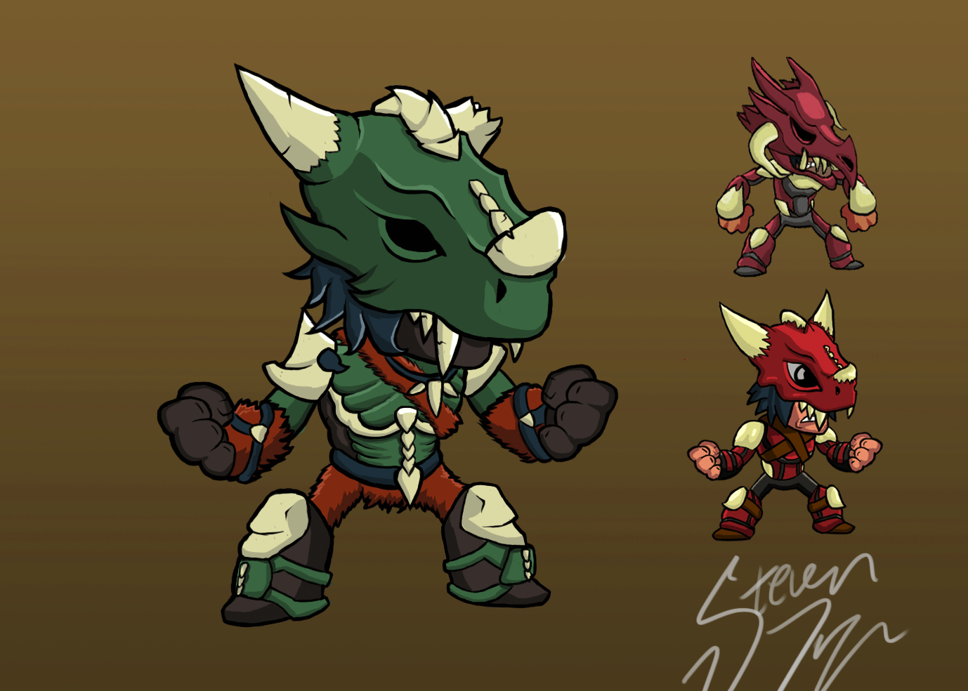 Dragon Hunter Gnash Skin Version 3 r/Brawlhalla