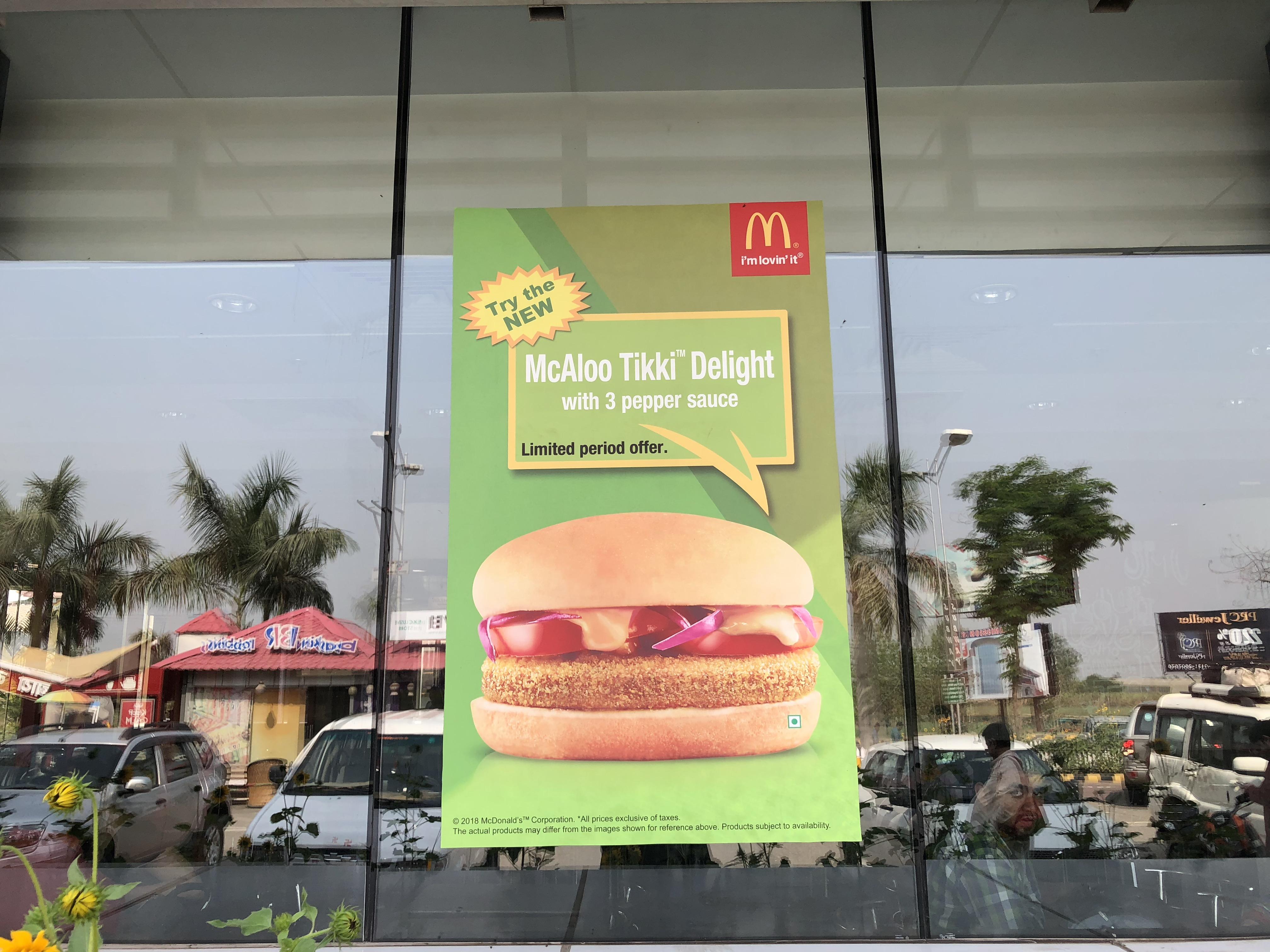 Well no one can eat beef in India so McDonald's got a bit creative. r