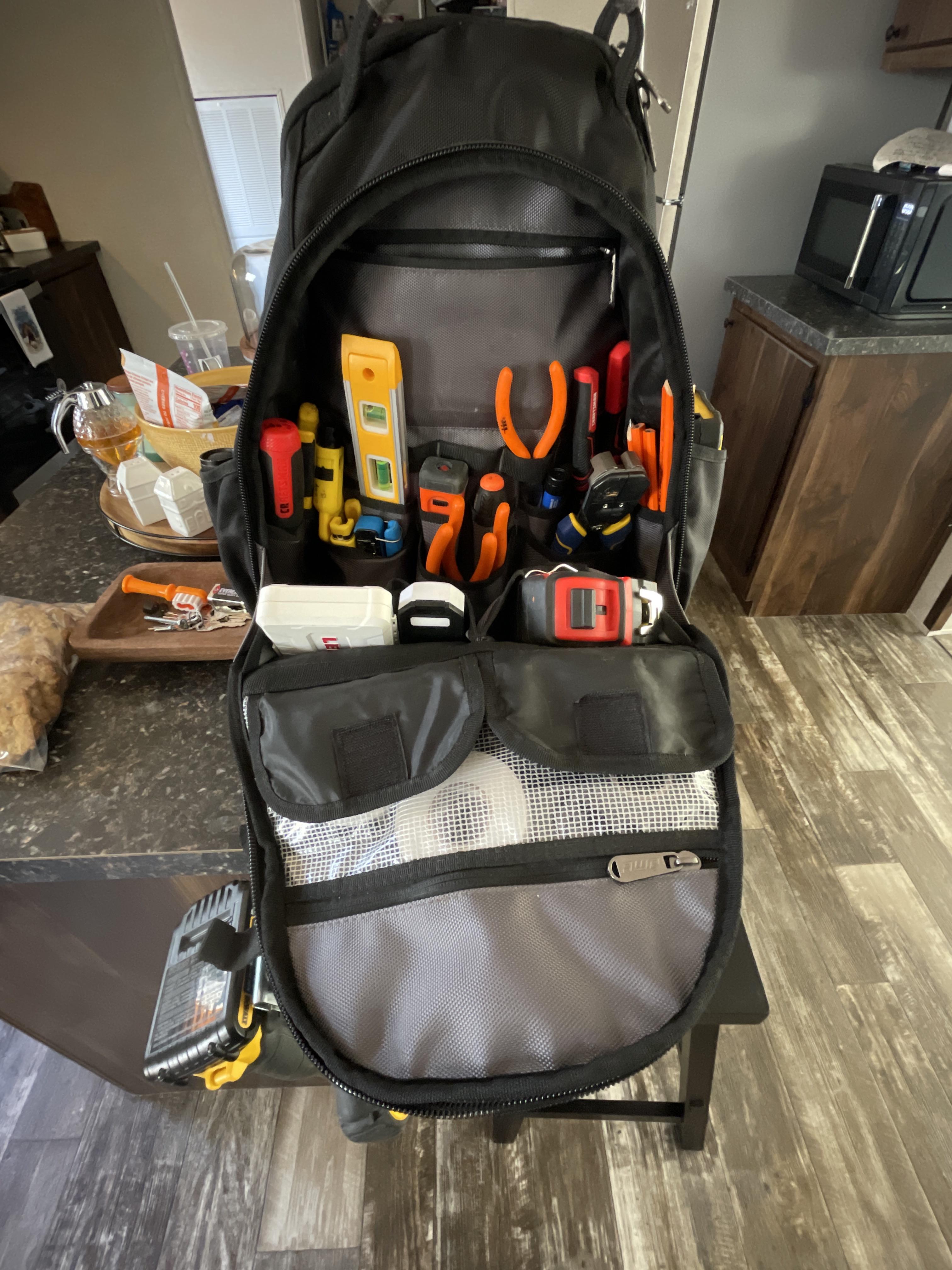 Everyday carry besides my drill bag! Love the AWP book bags r/lowvoltage