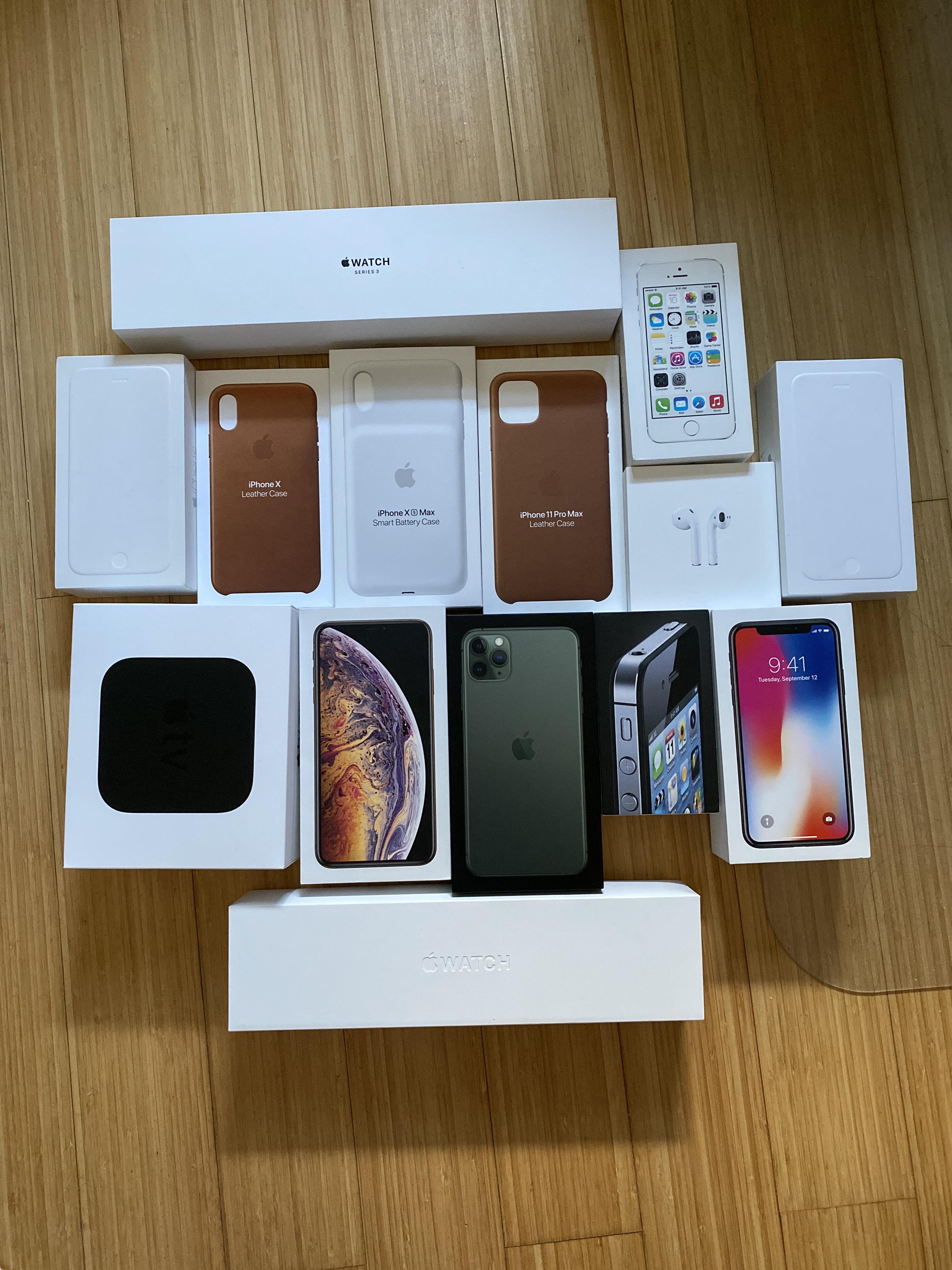My collection missing three iPhone boxes somewhere and an iPad box r