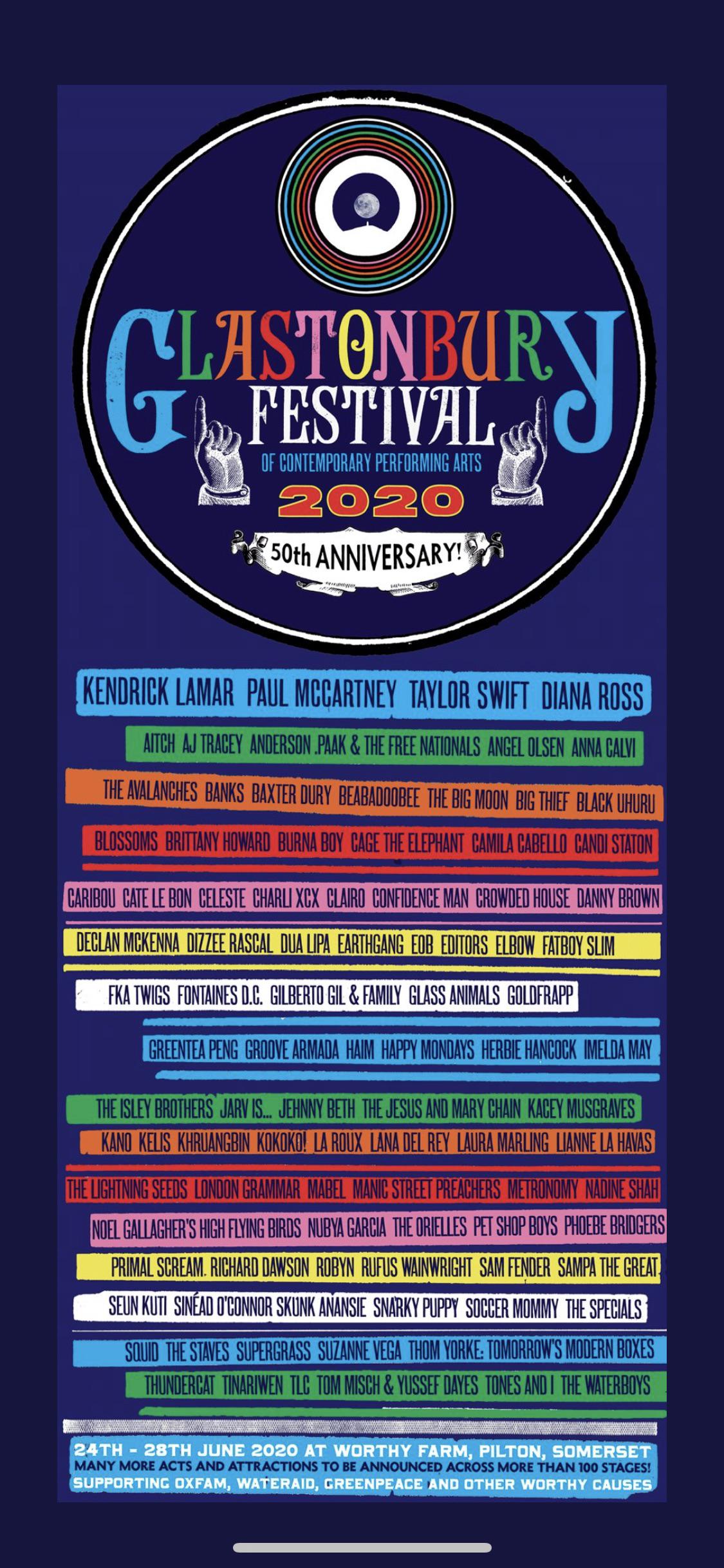 glastonbury festival 2023 lineup sunday Glastonbury Festival Lineup / News Glastonbury Festival Announce First