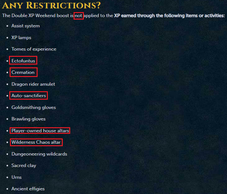 Why does Double XP Weekend burn Prayer so bad? r/runescape