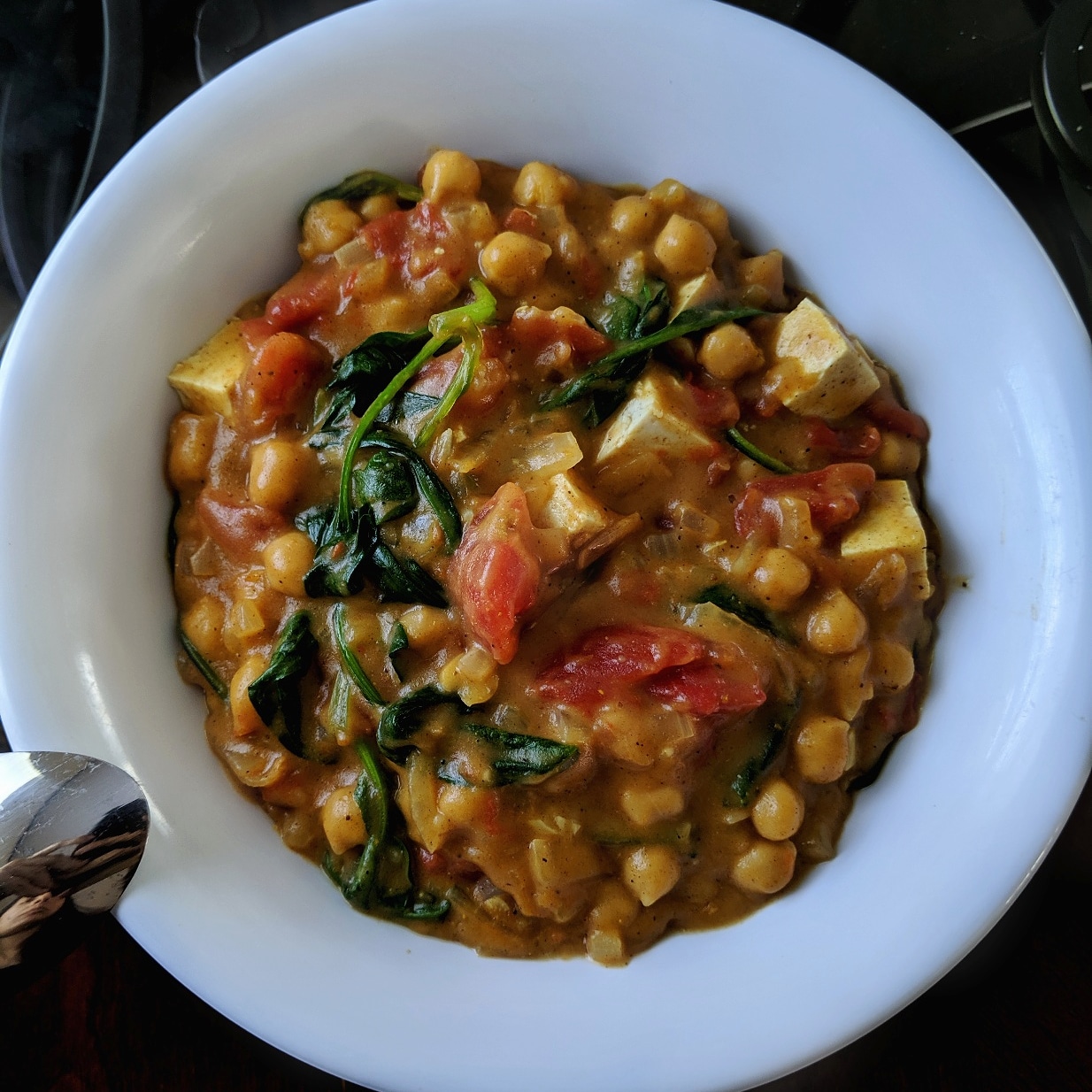 Coconut Chickpea Curry for this beginner 😊 It came out perfect r