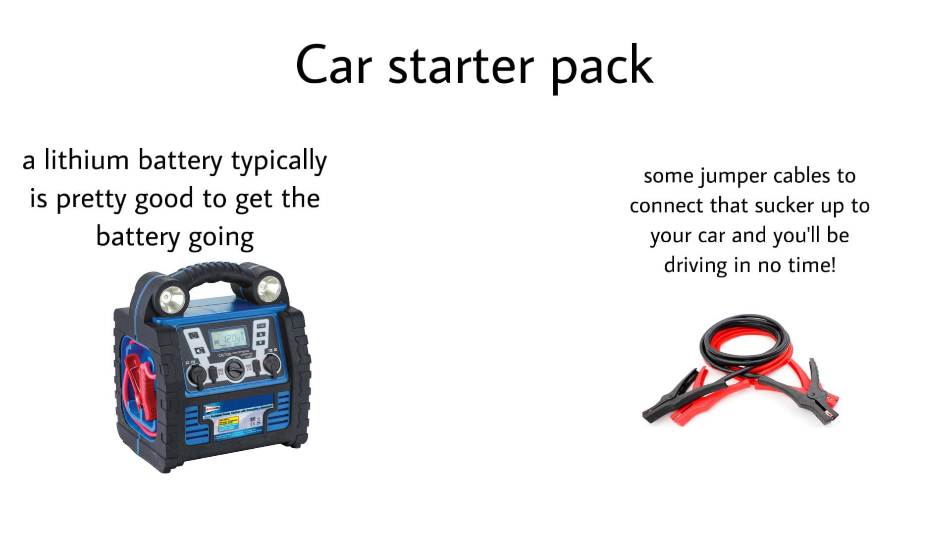 car starter pack (am i doing this right?) : r/starterpacks