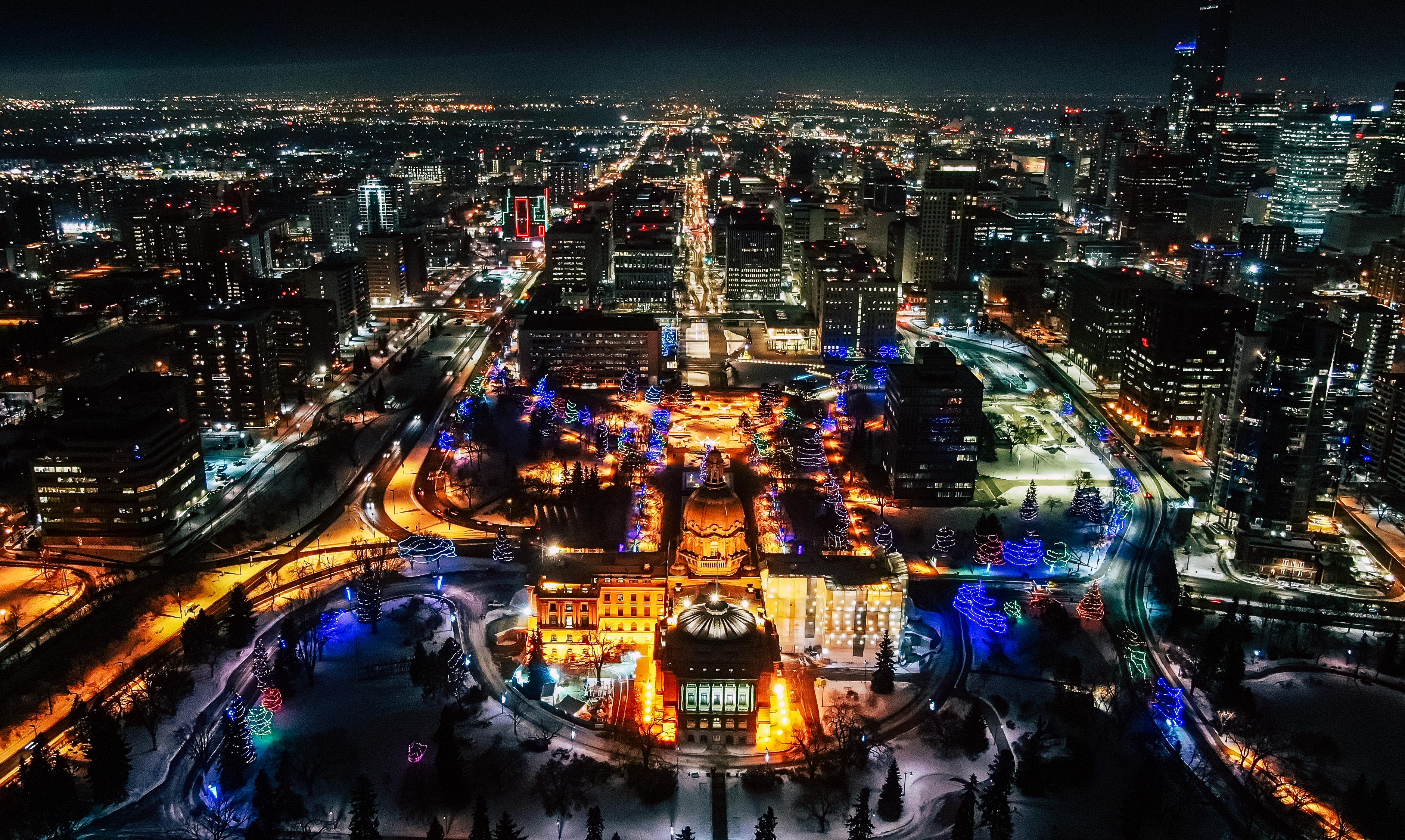 Christmas lights downtown yeg r/Edmonton