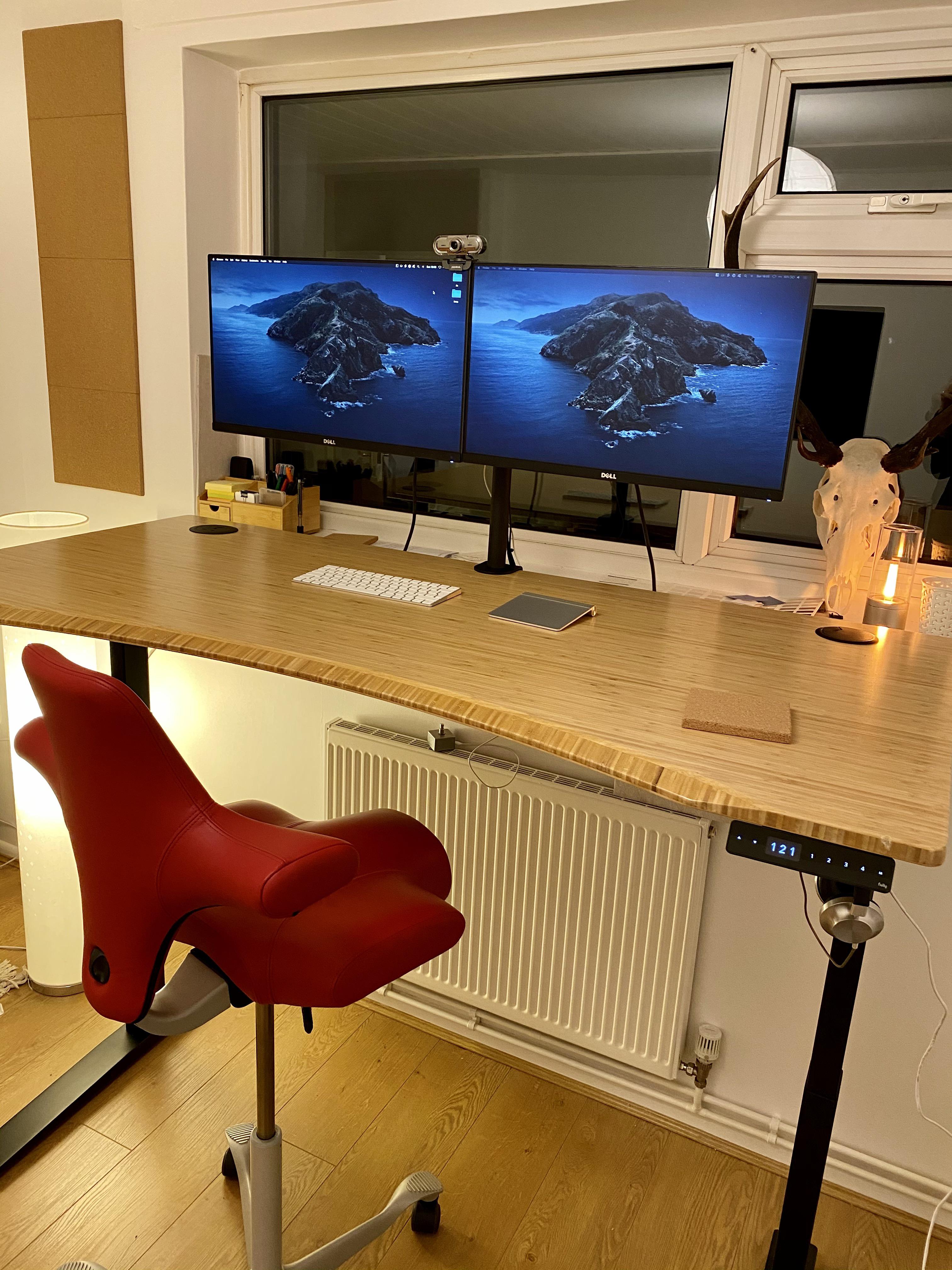 Jarvis Bamboo contour standing desk with a minimalist approach r