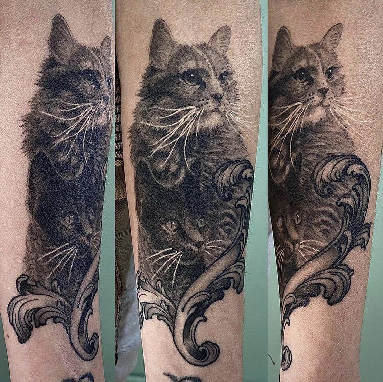 My Cats. Done By Paul Toadere At Old Bastards (In Cluj-Napoca, Romania) : R/ Tattoos 748_x_750_jpg