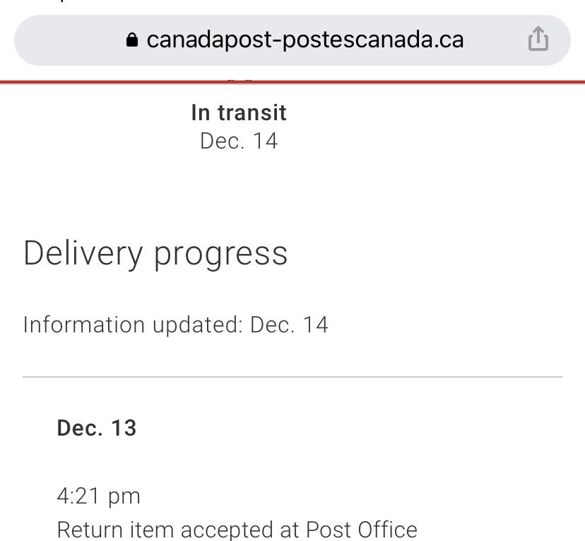 I dropped a commercial expedited package at the post office and the