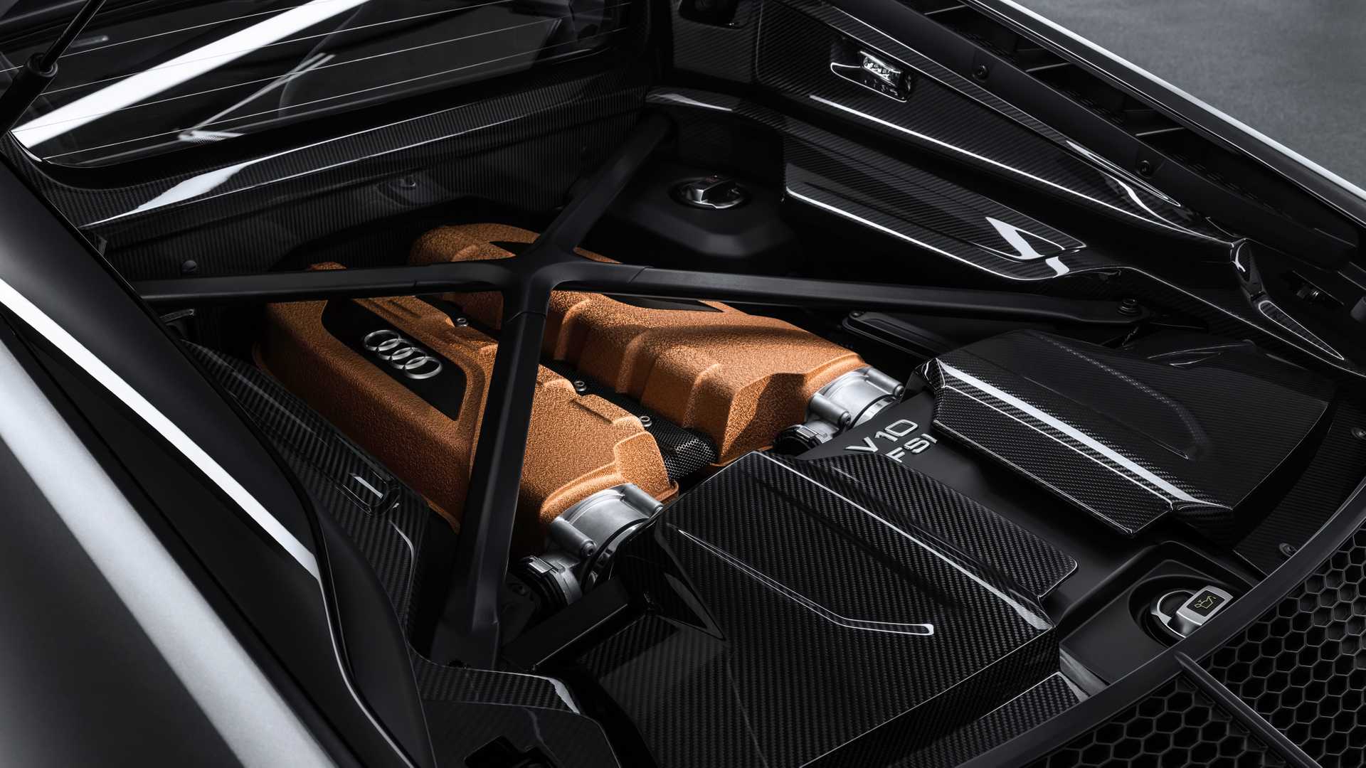 Engine Bay of the Audi R8 Decennium carporn